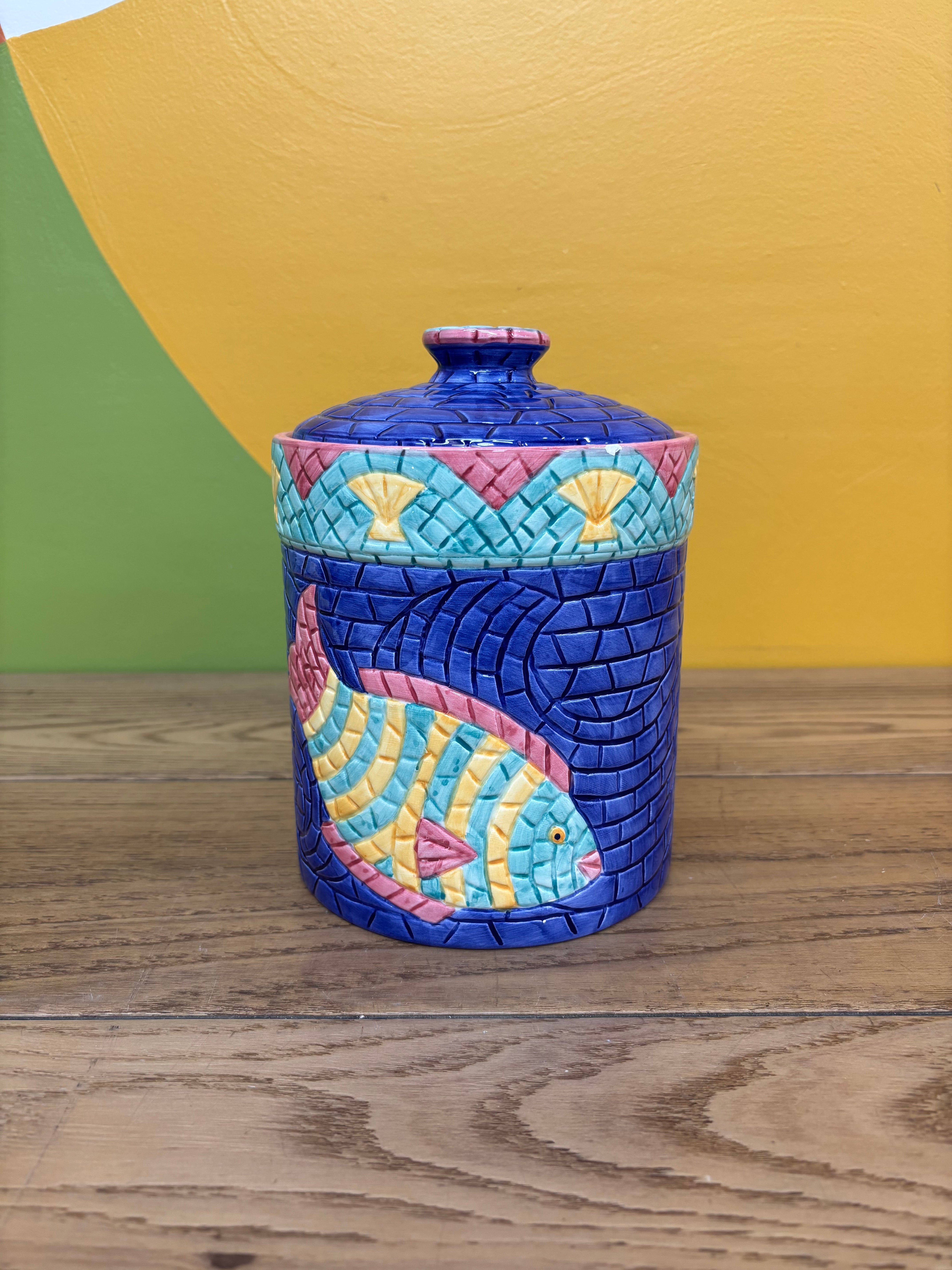 Mosaic Fish Canister (Large)