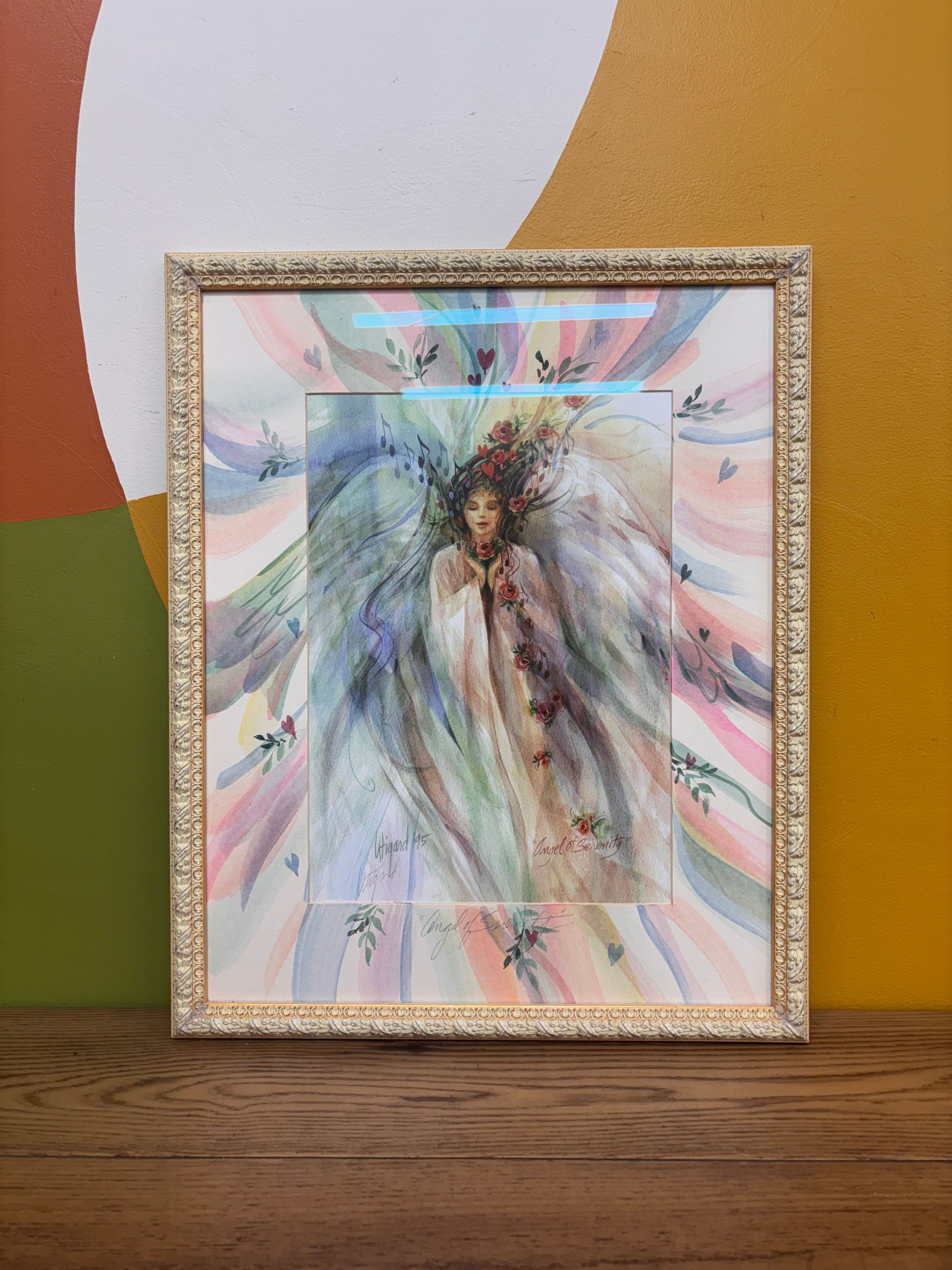 Framed "Angel of Serenity" Watercolour Art Print