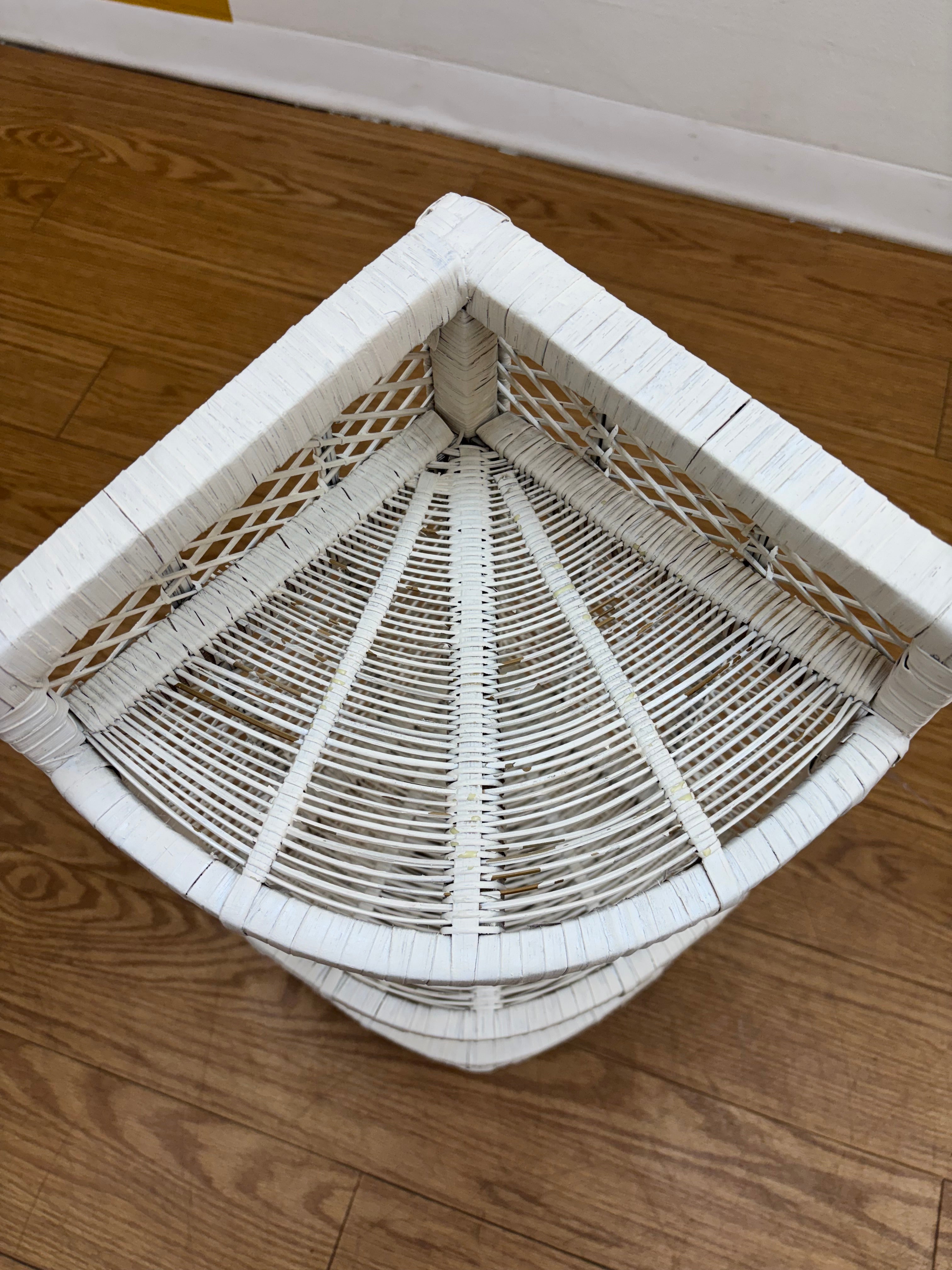 3 Tier Wicker Corner Shelf