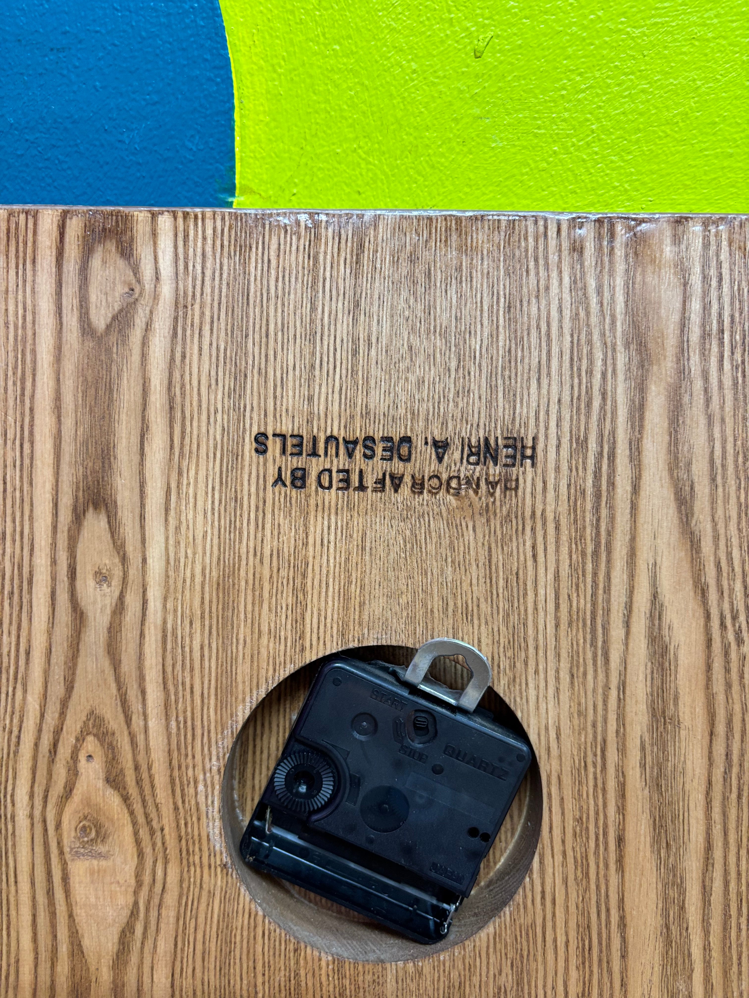 Square Wood Cow Clock