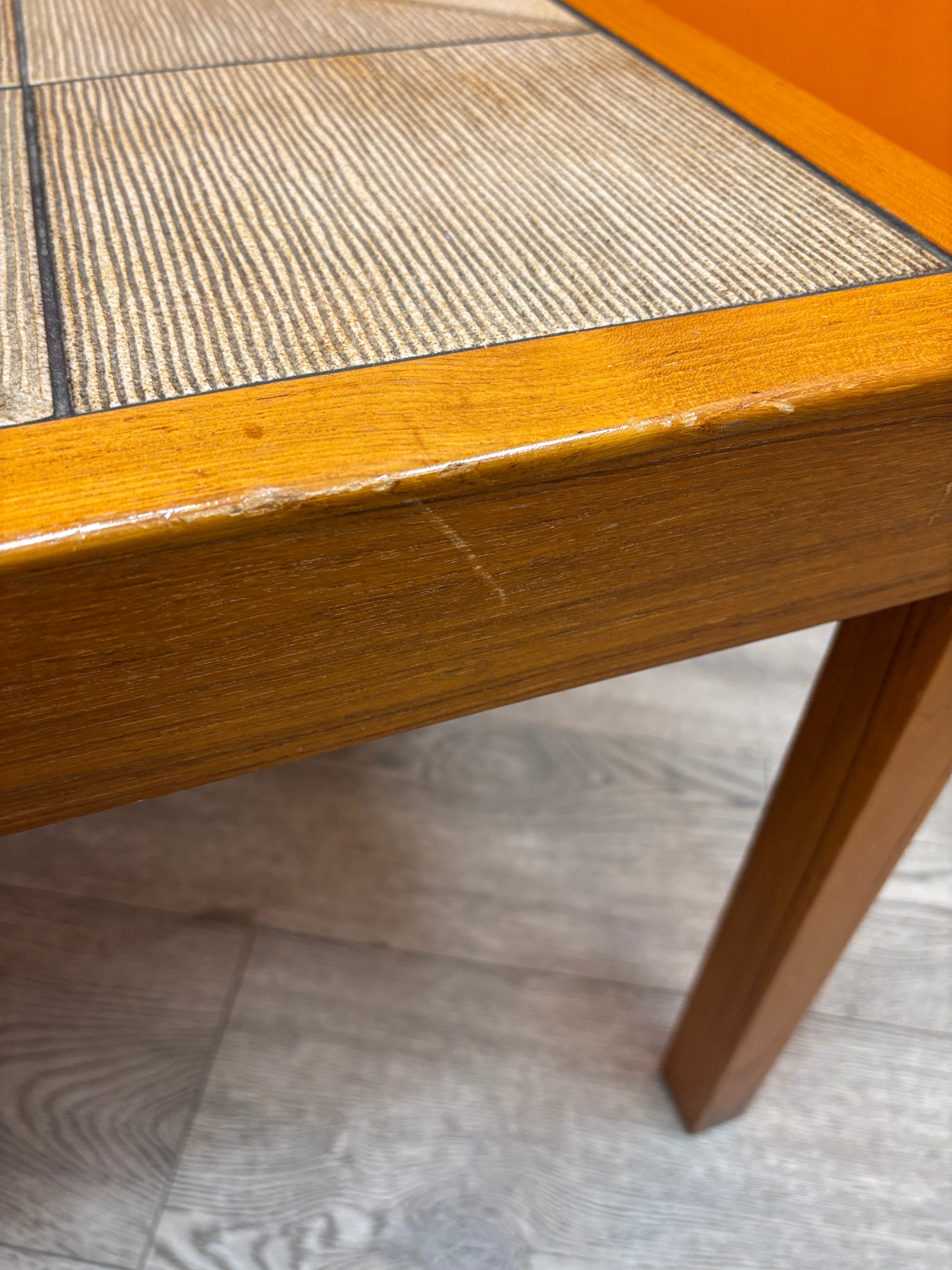Tile Top Wood Side Table (Made in Denmark)