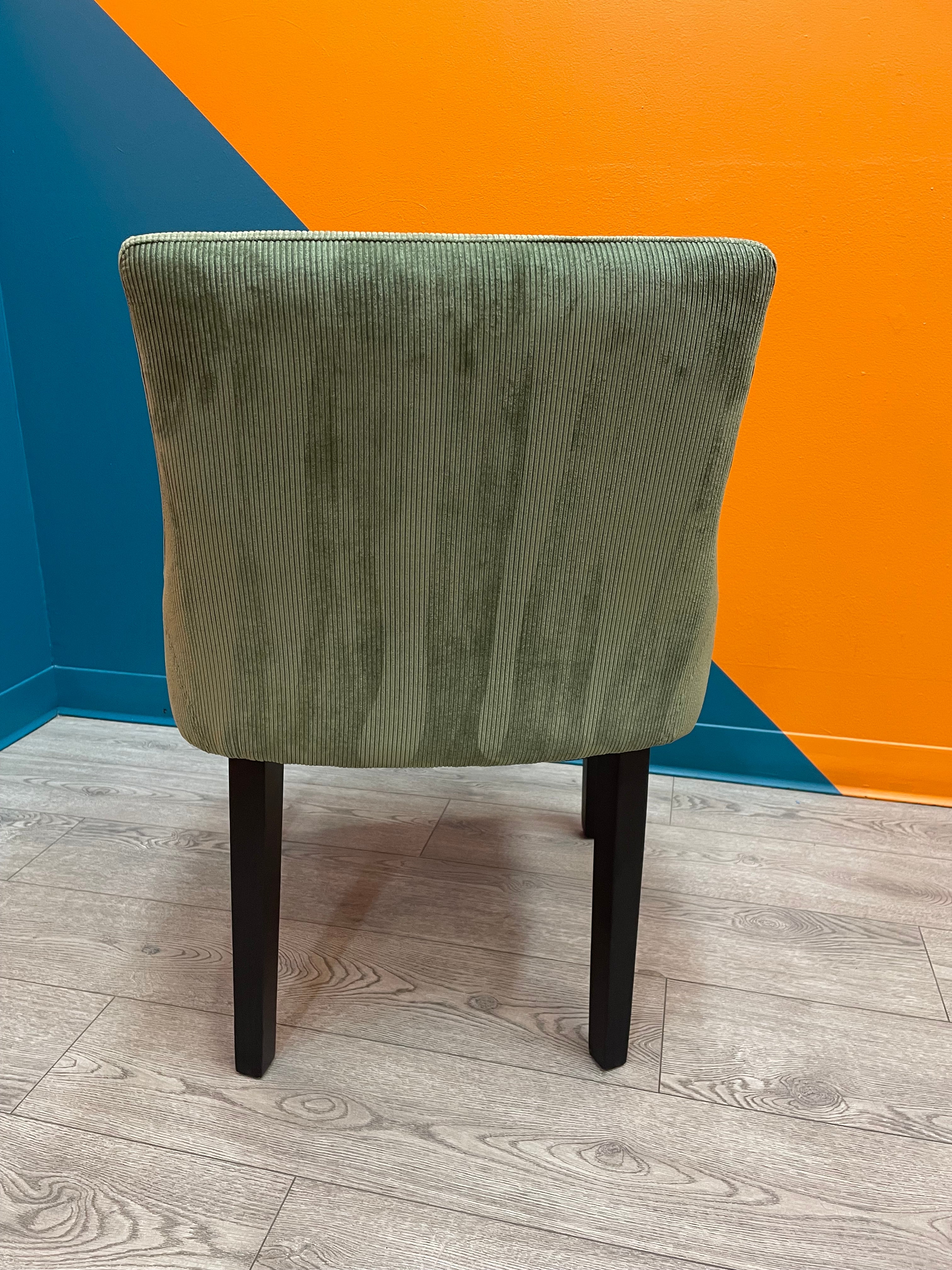 Green Corduroy Accent Chair (2 Available)