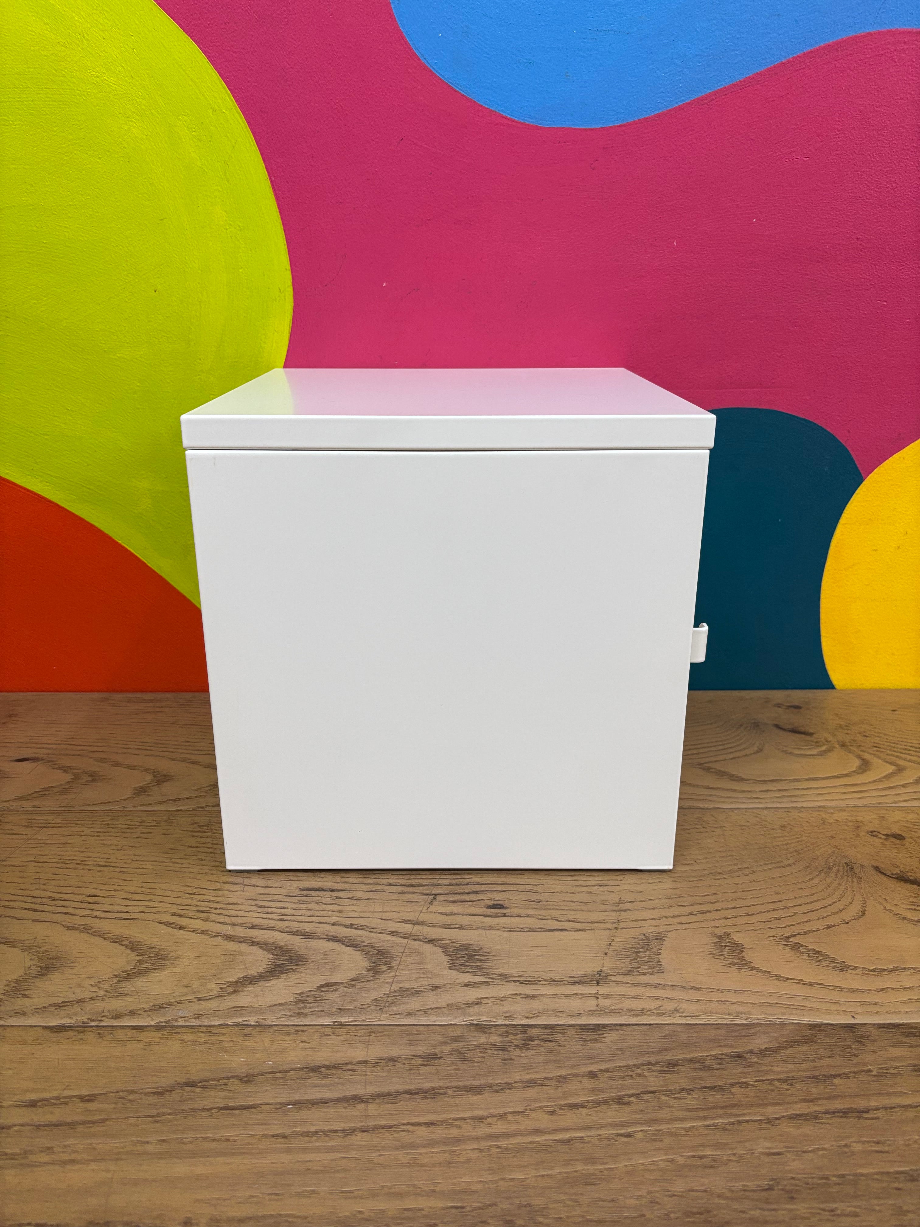 White Metal Wall Hanging Cabinet