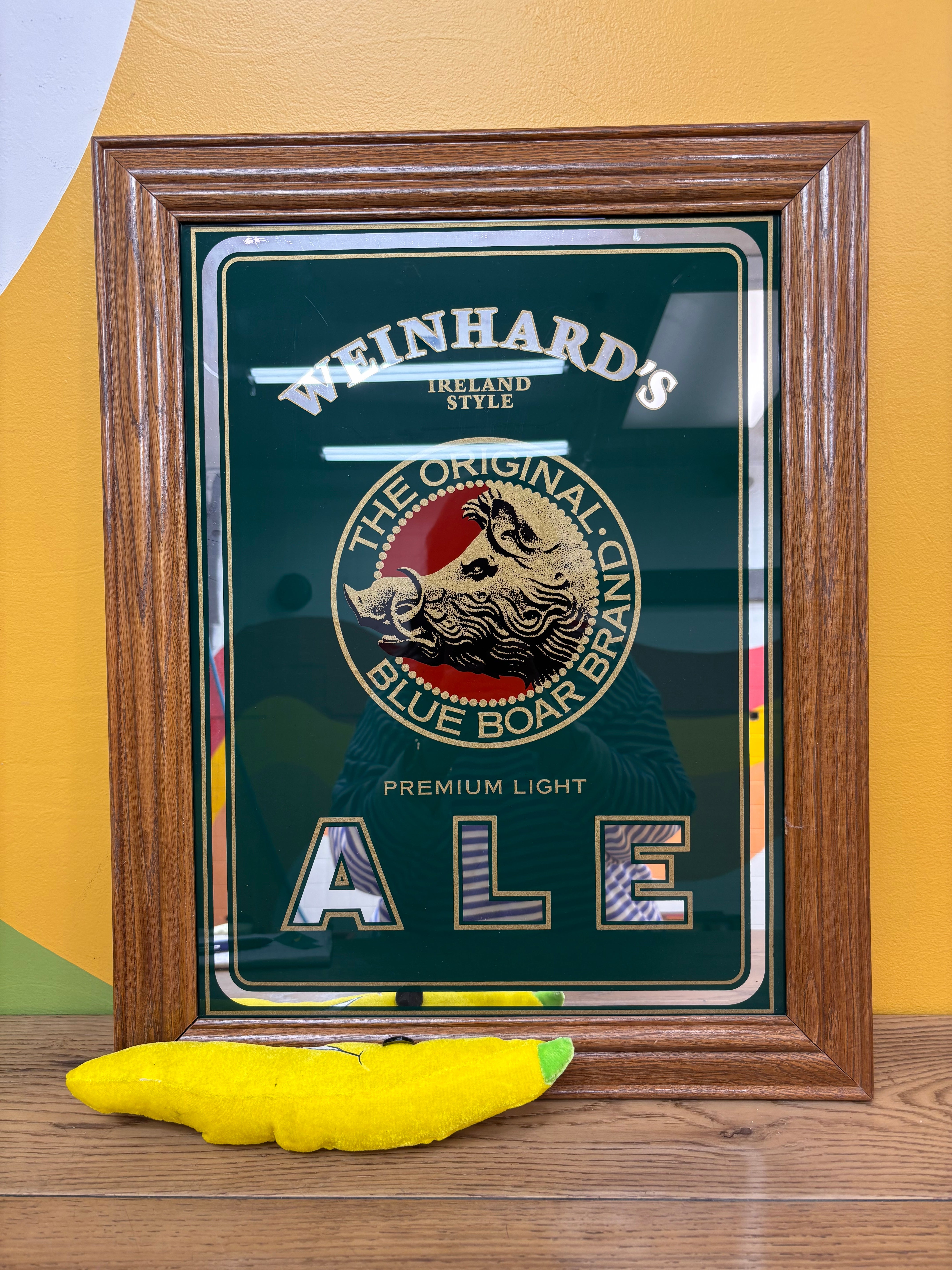 Weinhard's Ireland Light Ale Framed Mirrored Sign