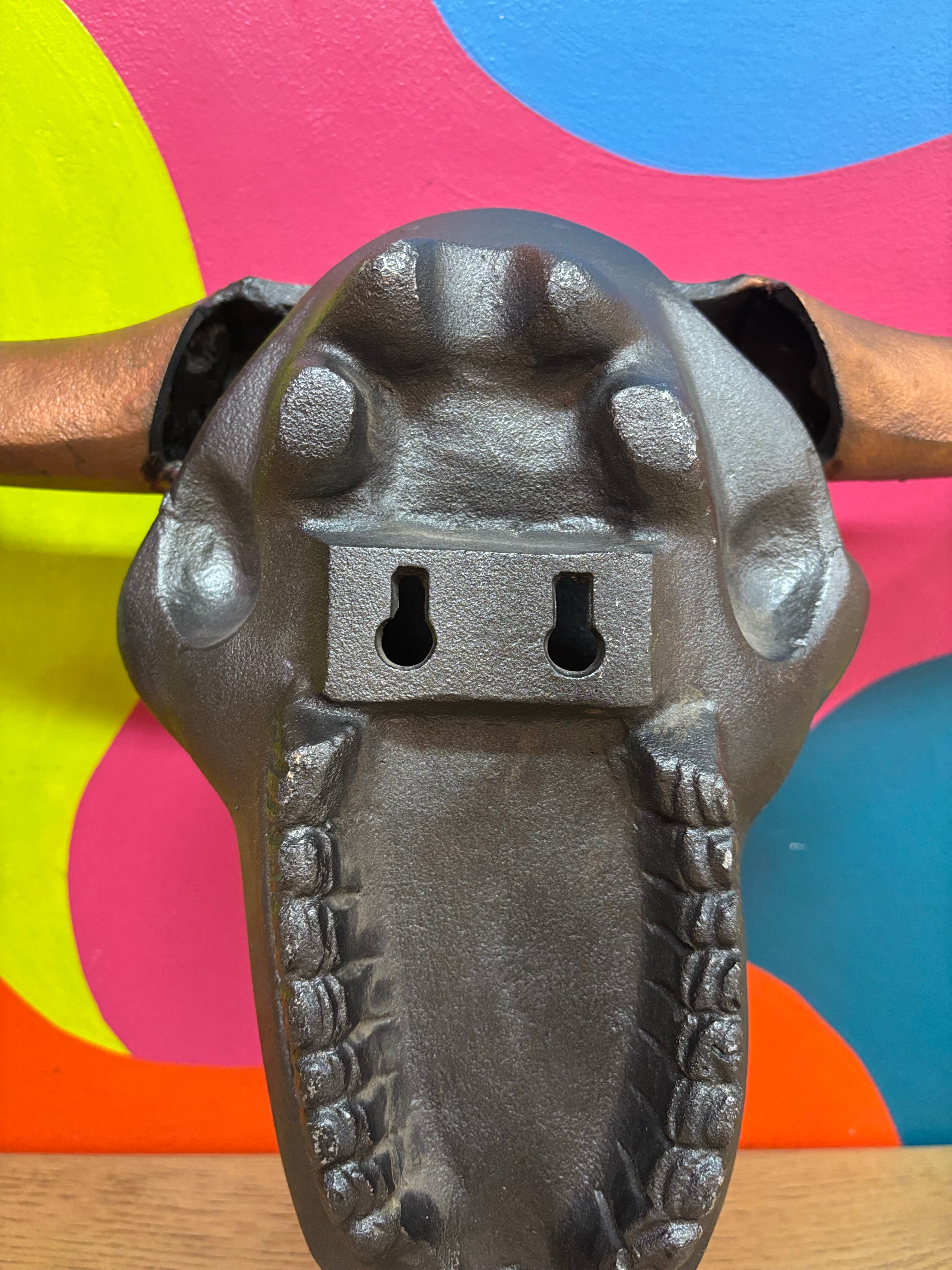Metal Longhorn Skull