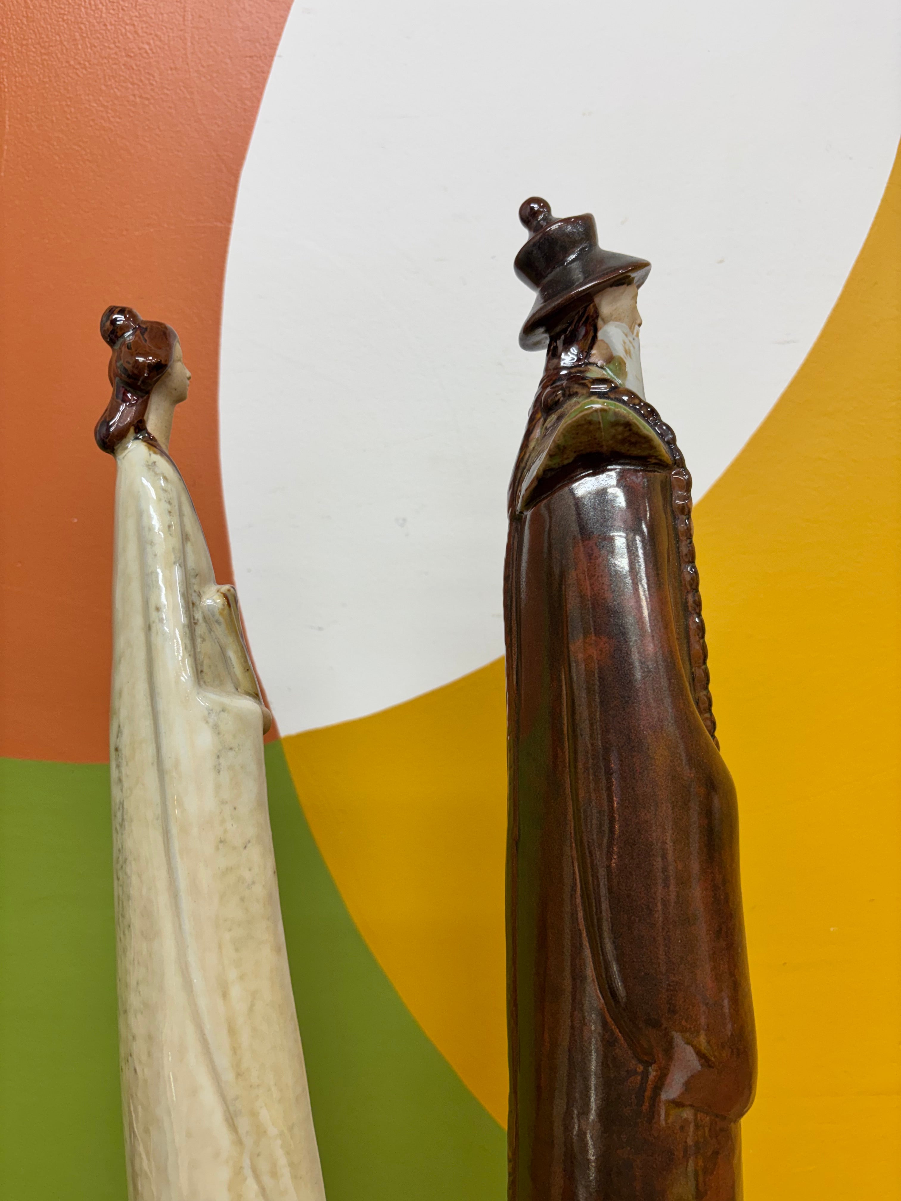 Glazed Pottery Figurines (2)