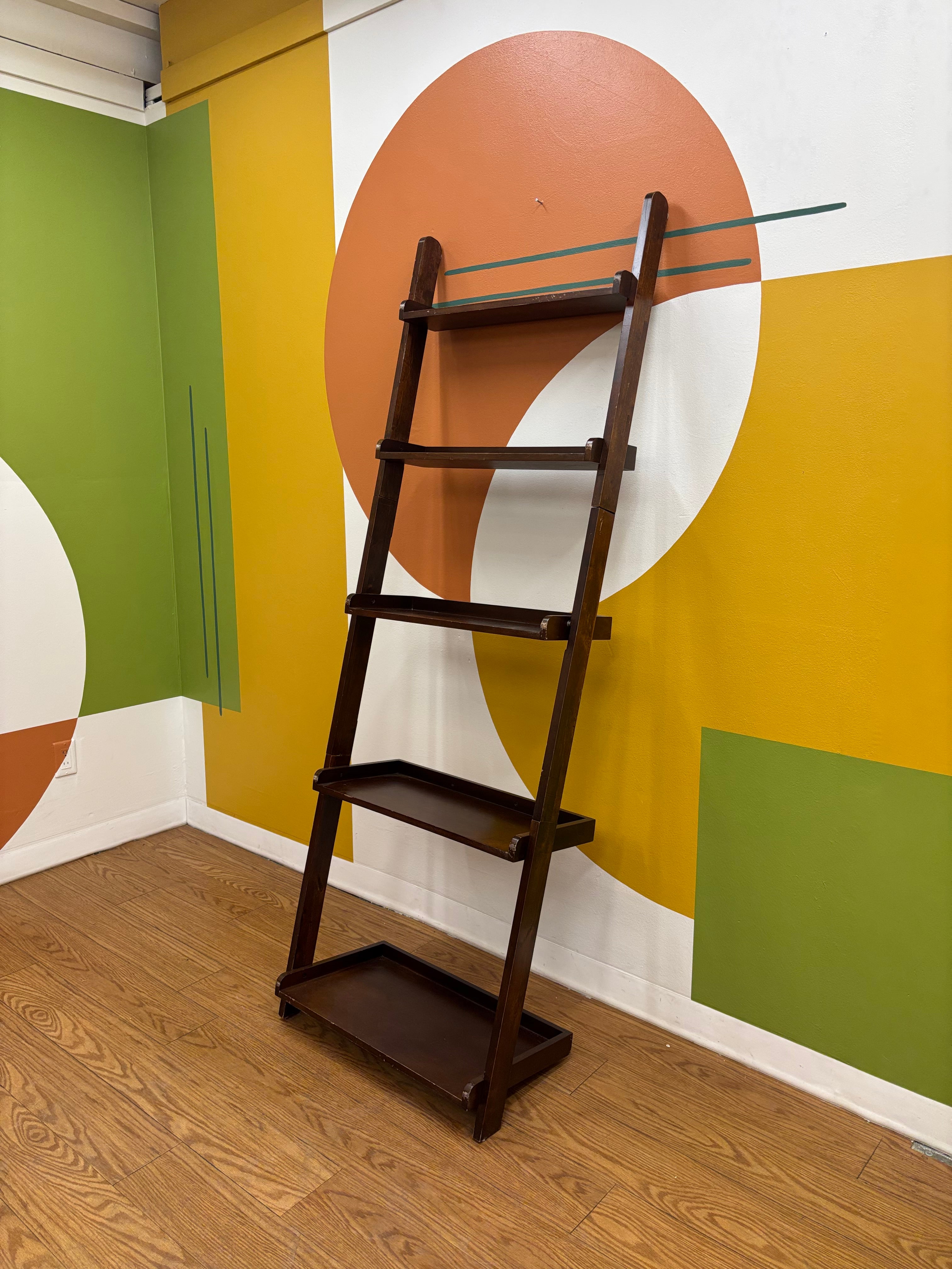 Wood Leaning Ladder Shelf (2 available)