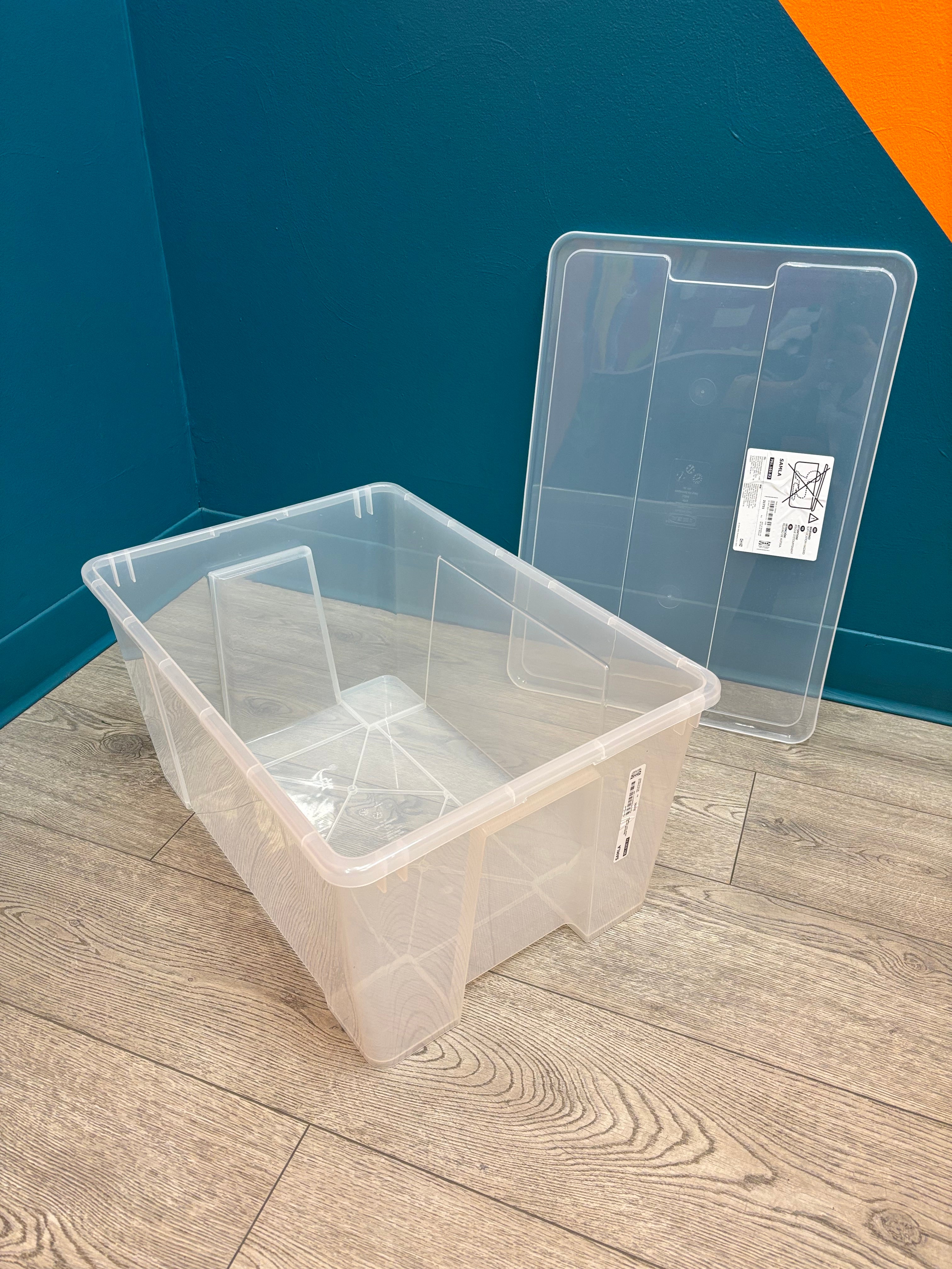 Clear Ikea Storage Bin (SAMLA)