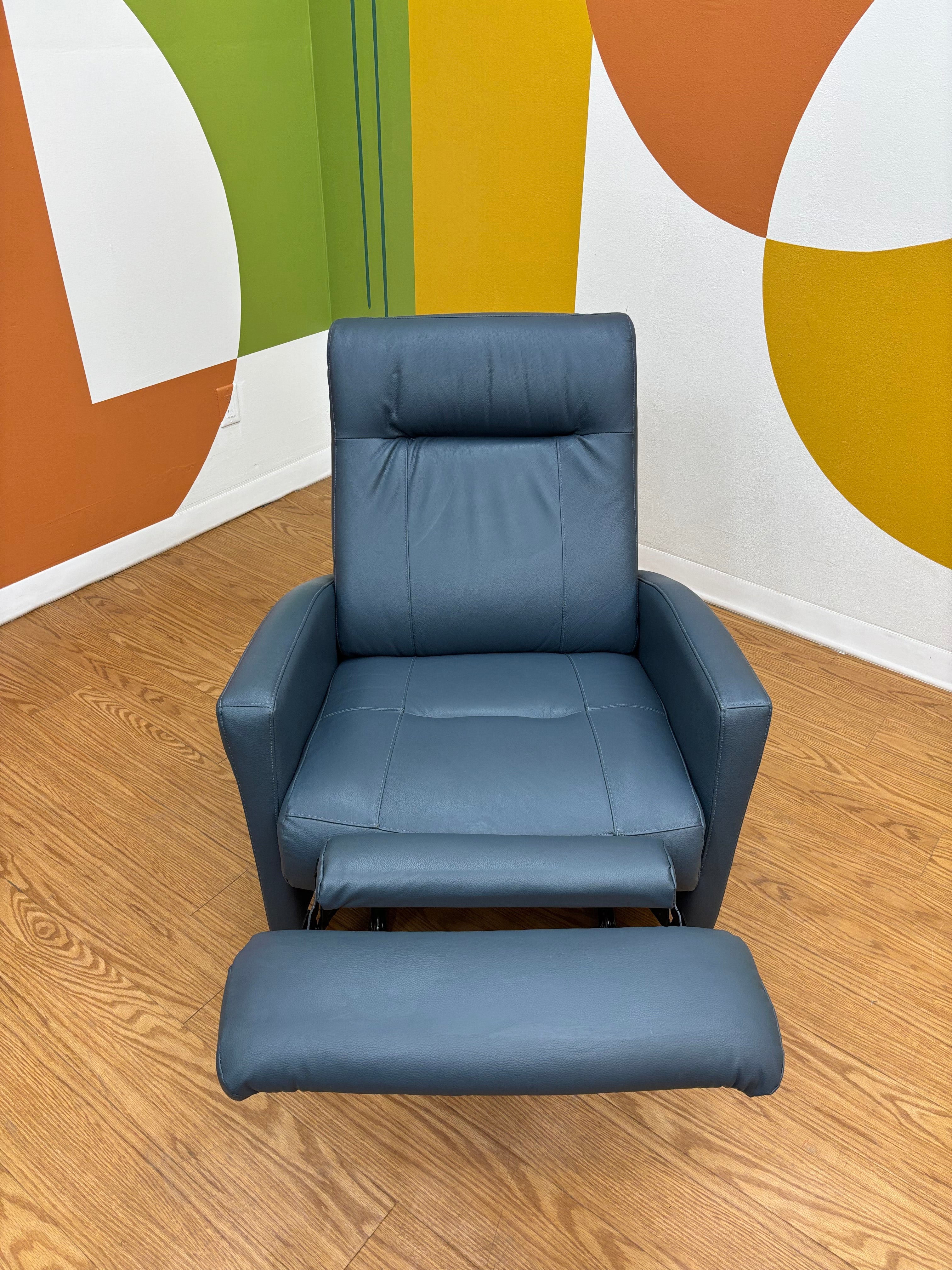 Blue Rocking Recliner