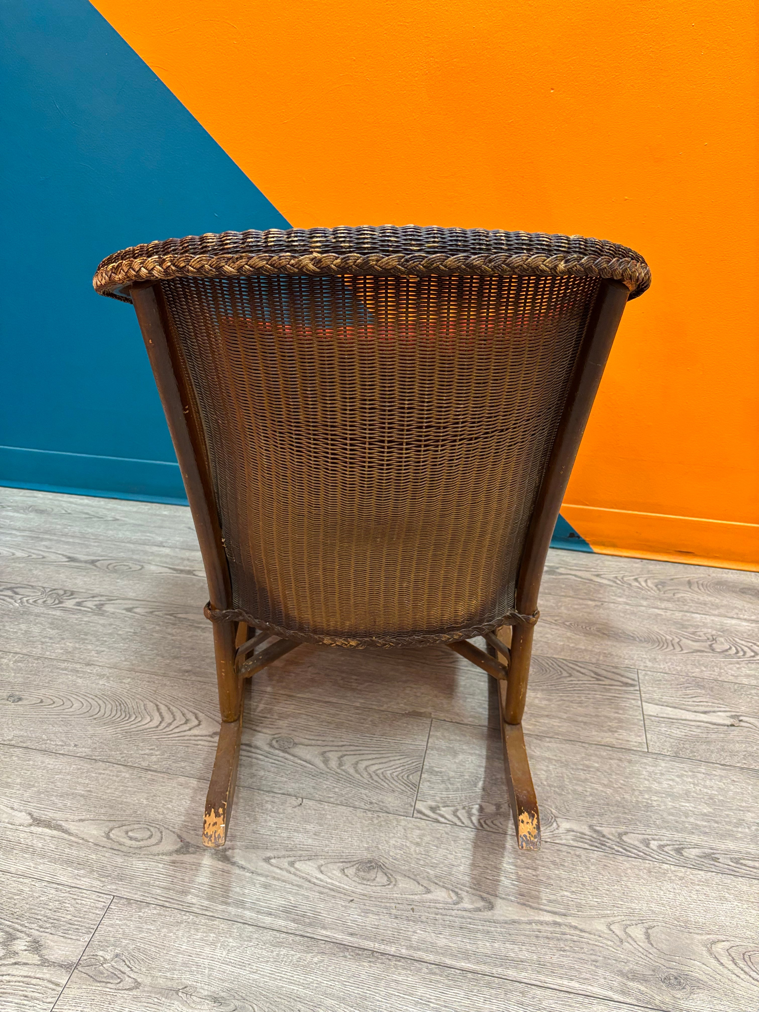 Wicker Rocking Chair with Cushion