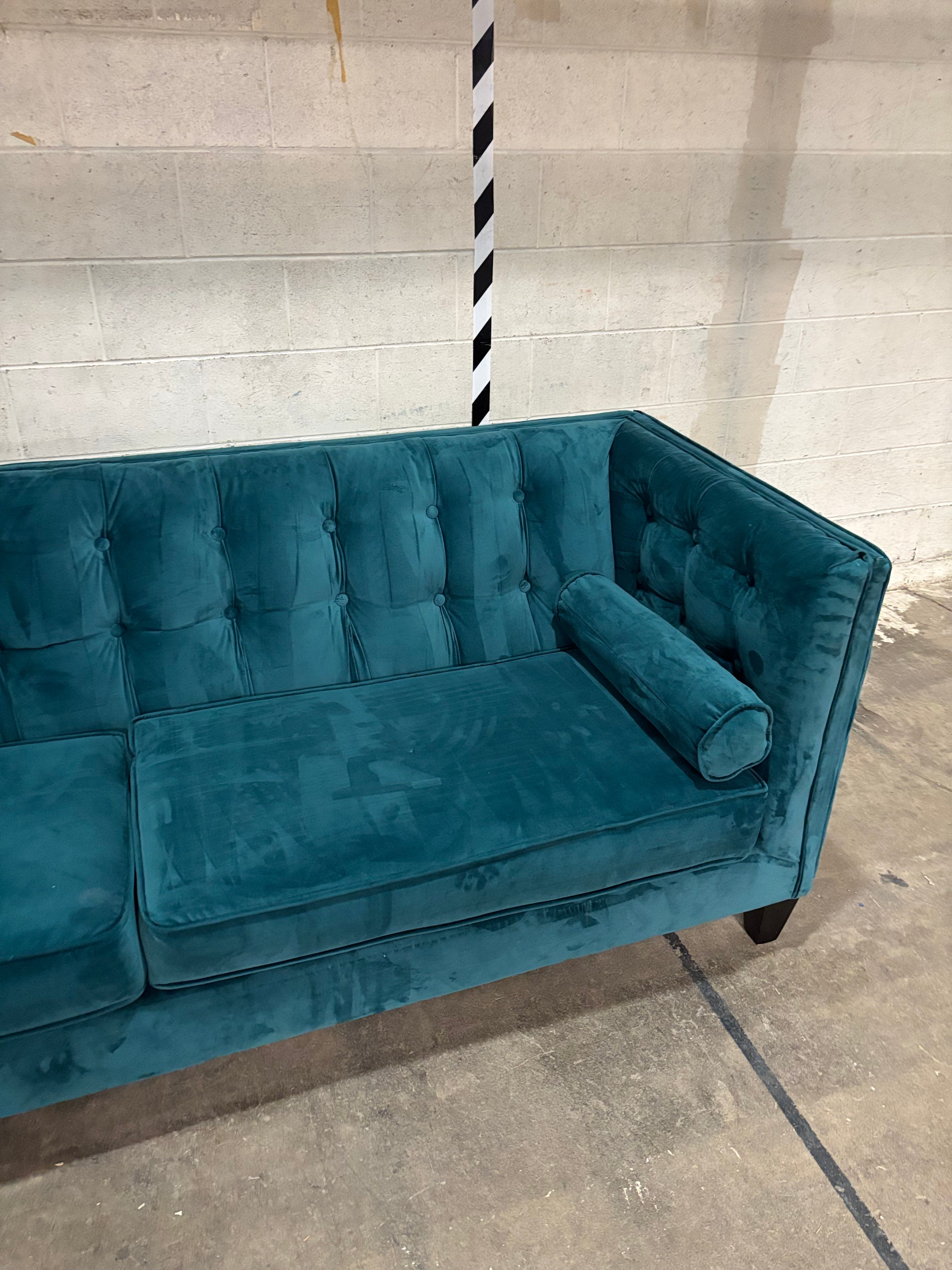 Blue Velvet Sofa