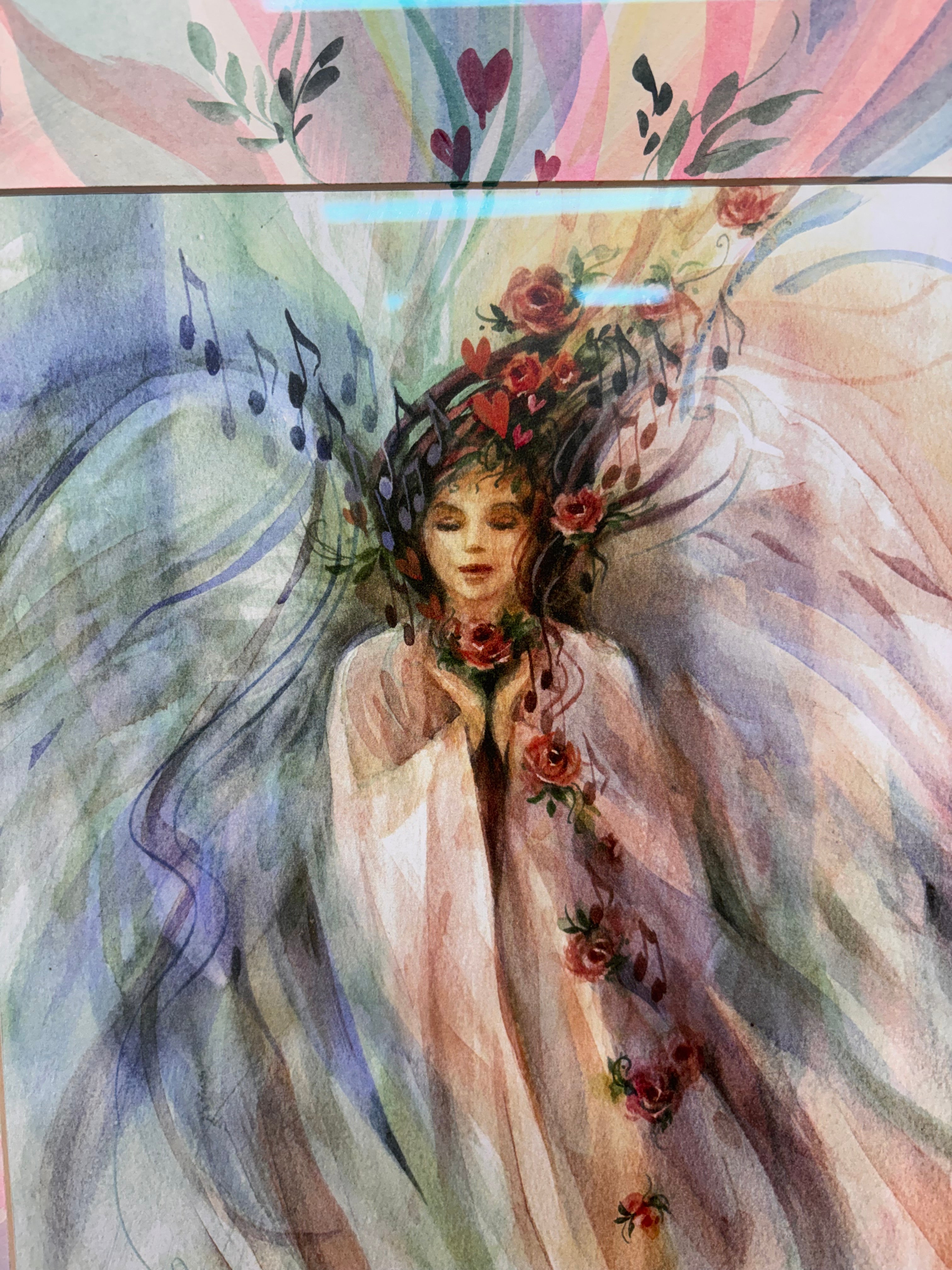 Framed "Angel of Serenity" Watercolour Art Print