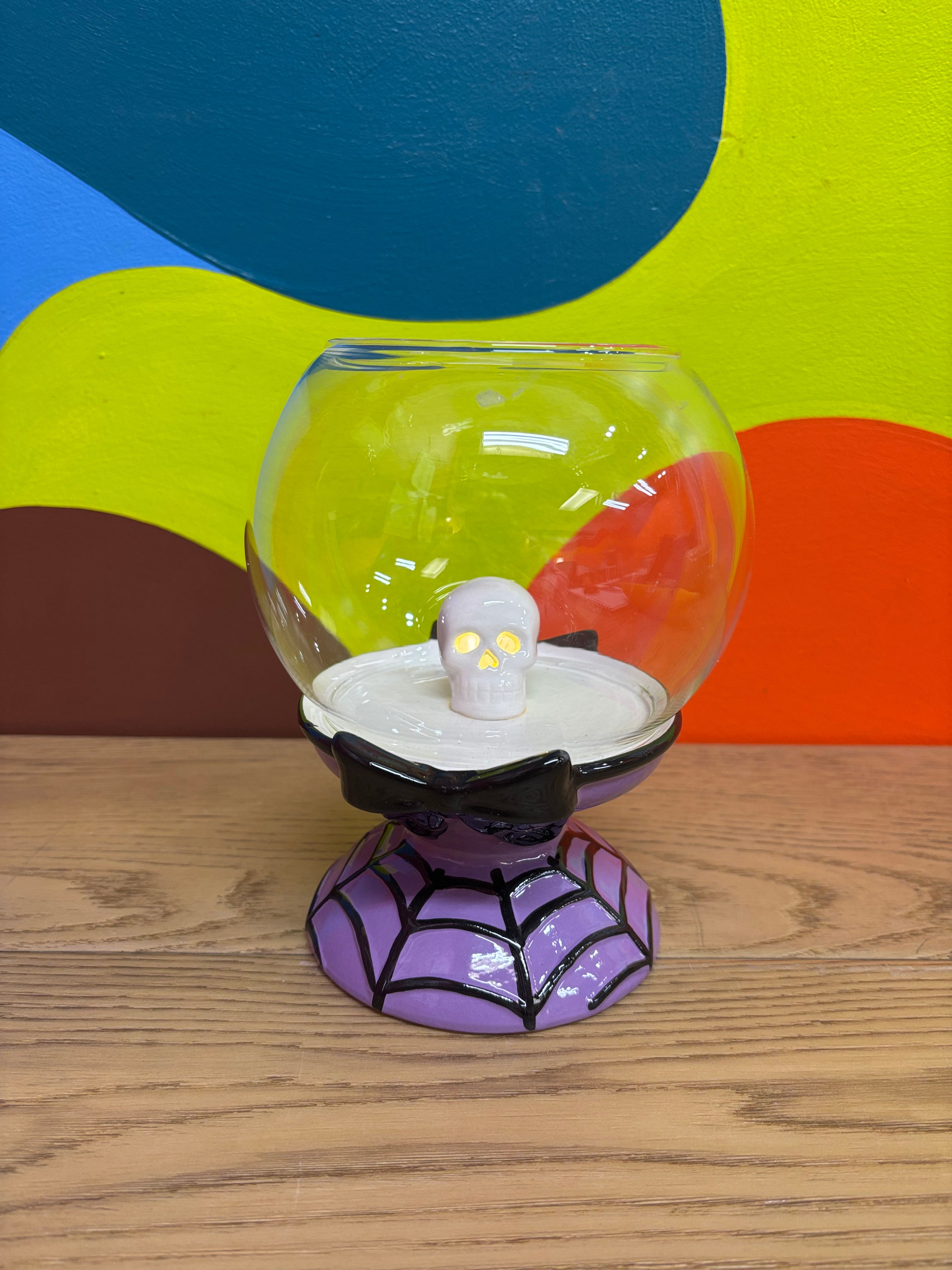 Light up Glass Skull Jar