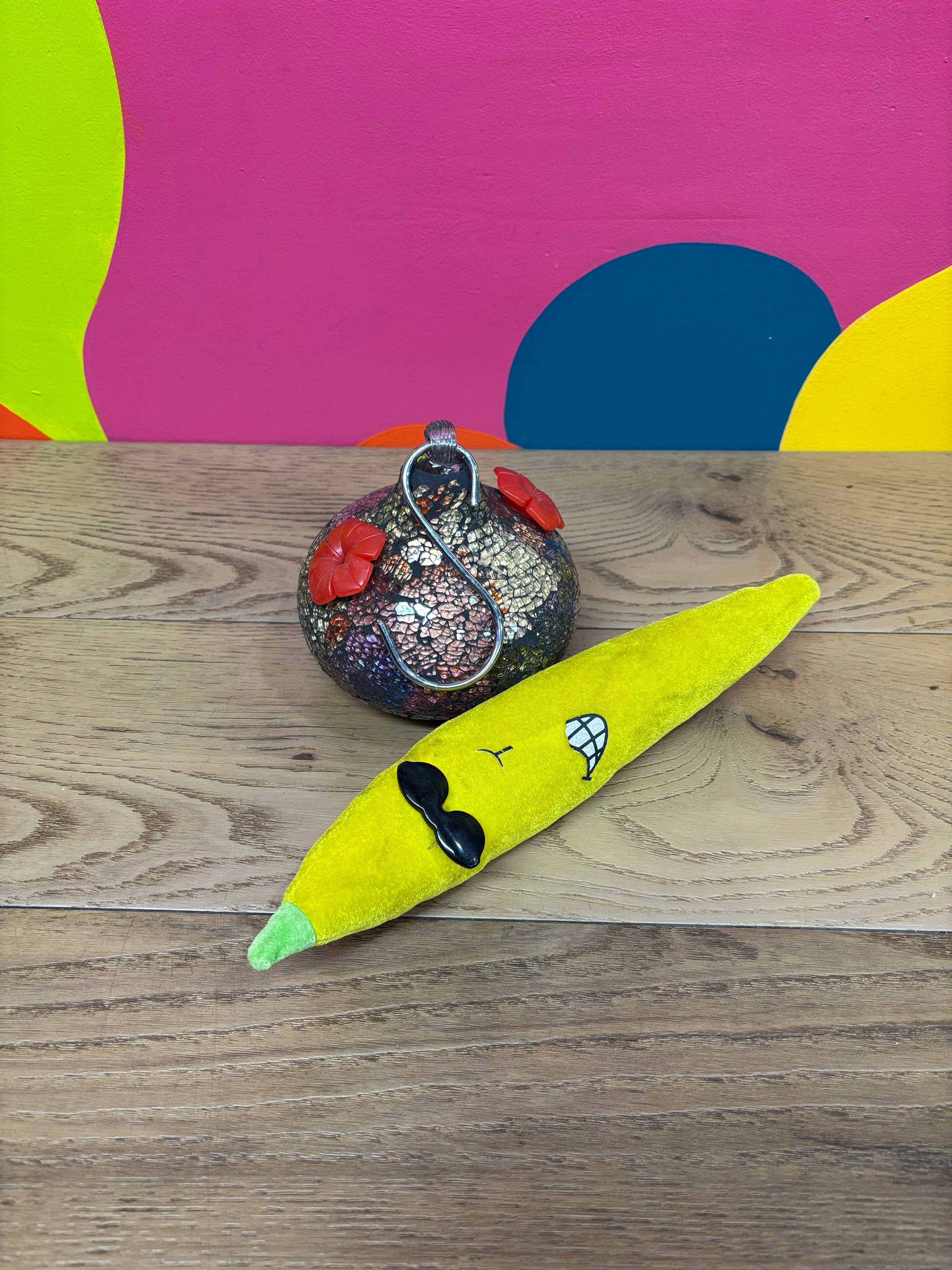 Mosaic Glass Bird Feeder