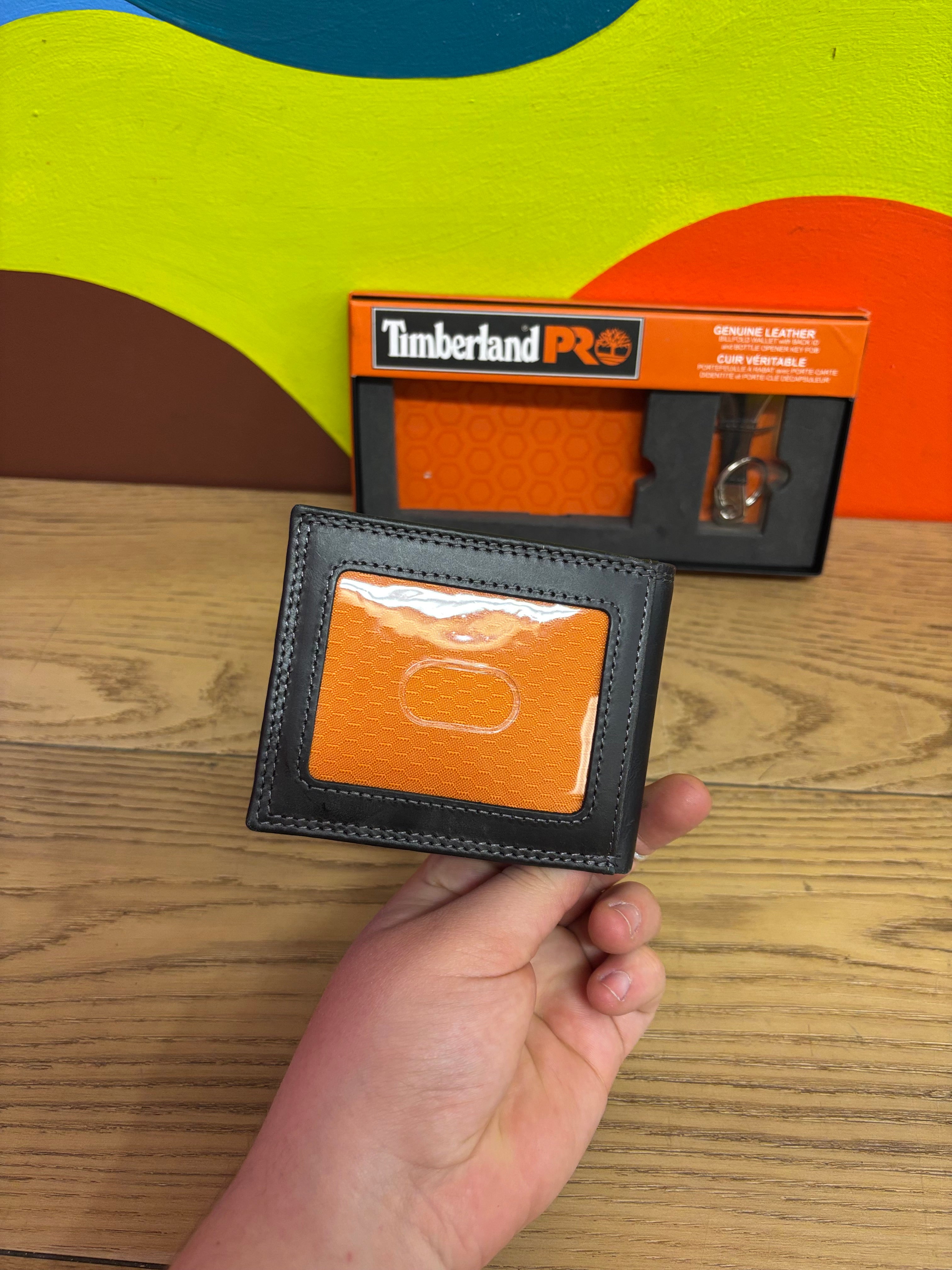 Timberland Pro Leather Wallet & Bottle Opener Key Fob