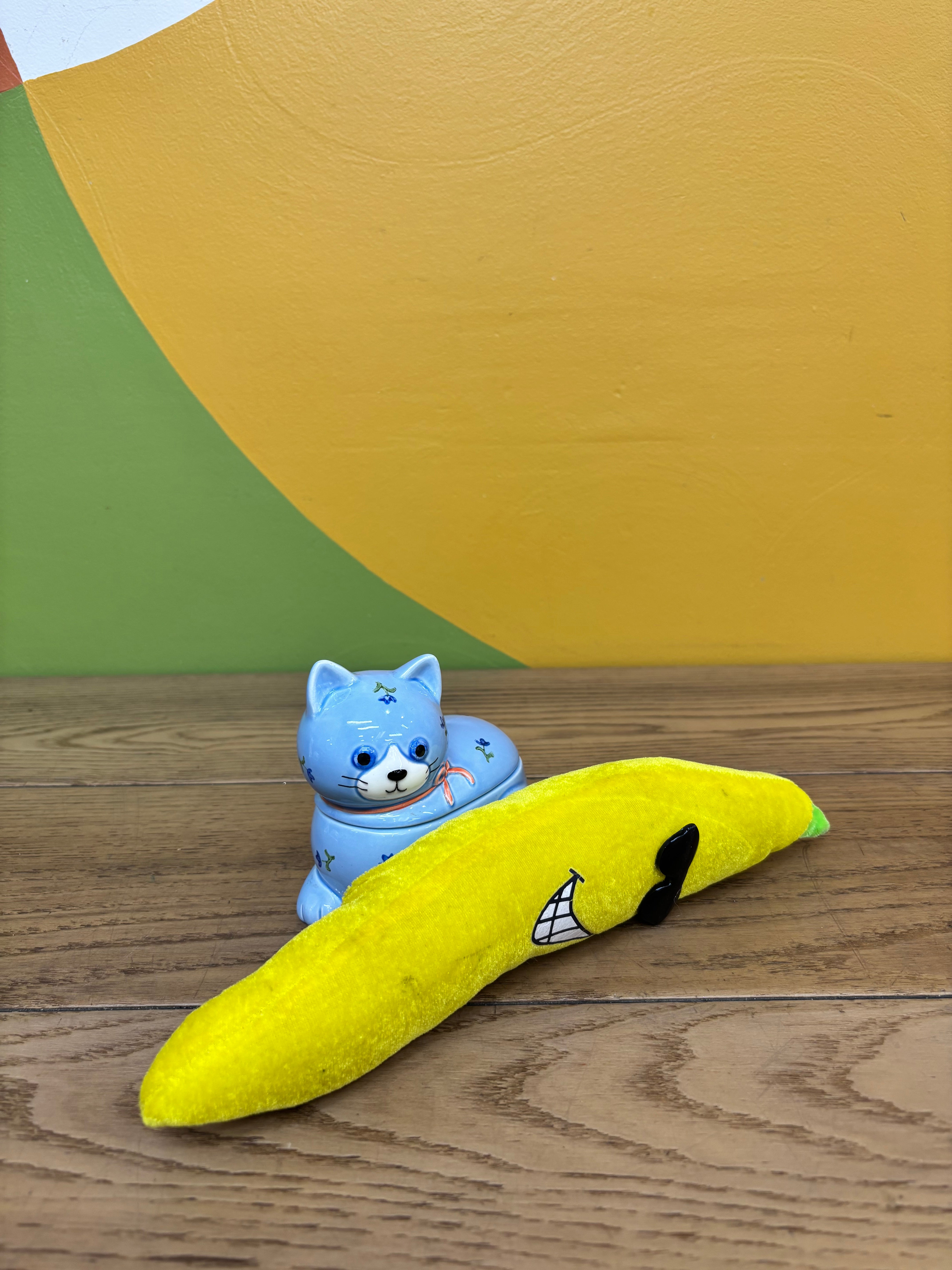 Otagiri Blue Cat Trinket Box