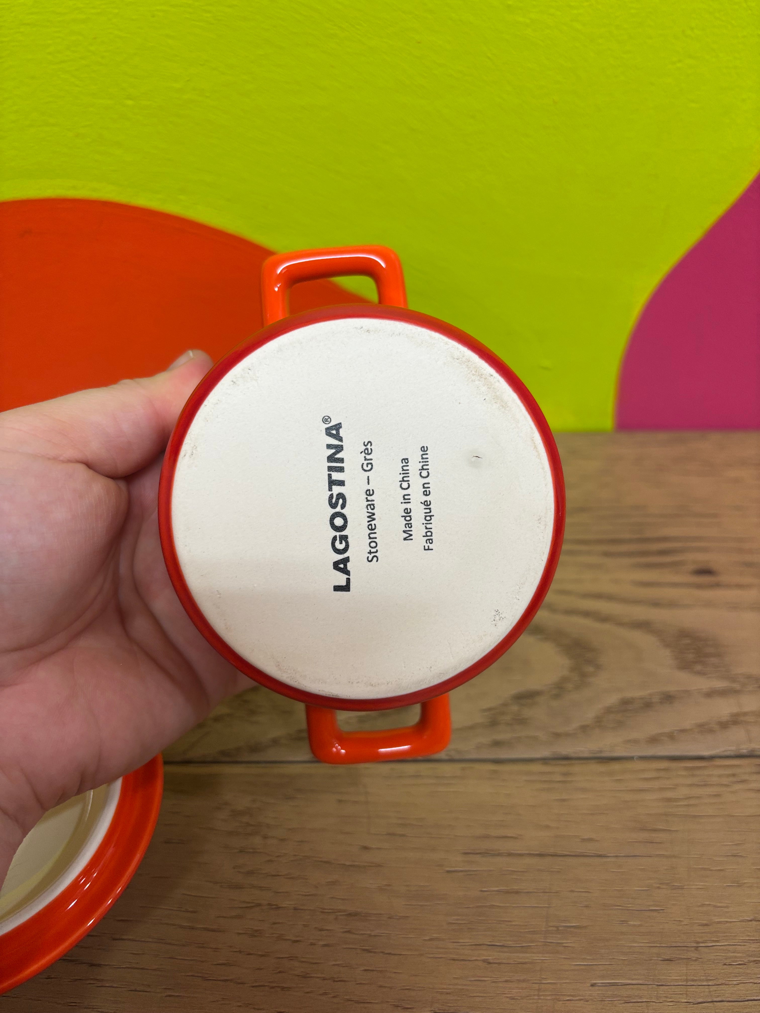 Lagostina Stoneware Mini Casserole Dish - Orange