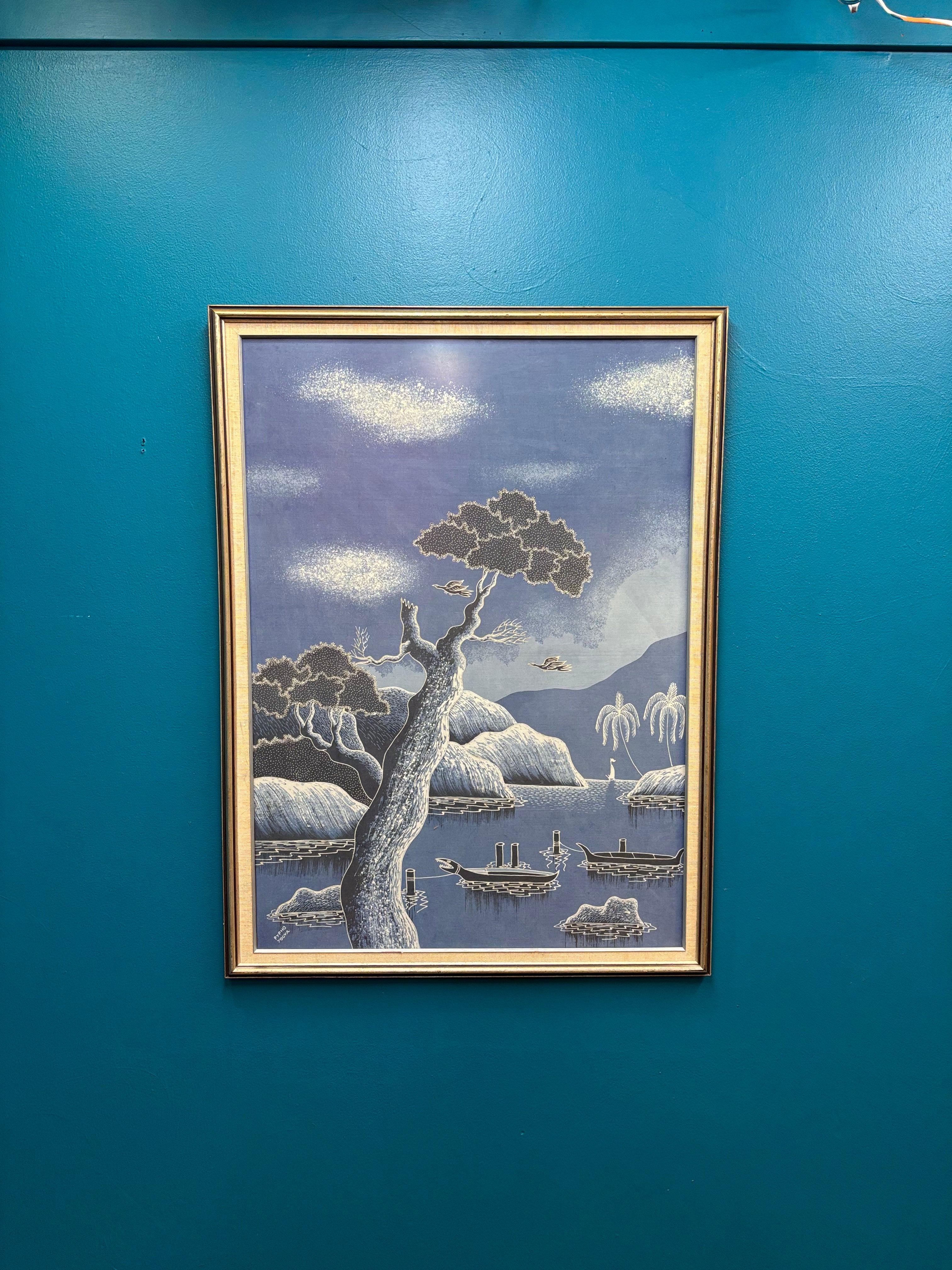 Blue Framed Print by Pypho Yogya