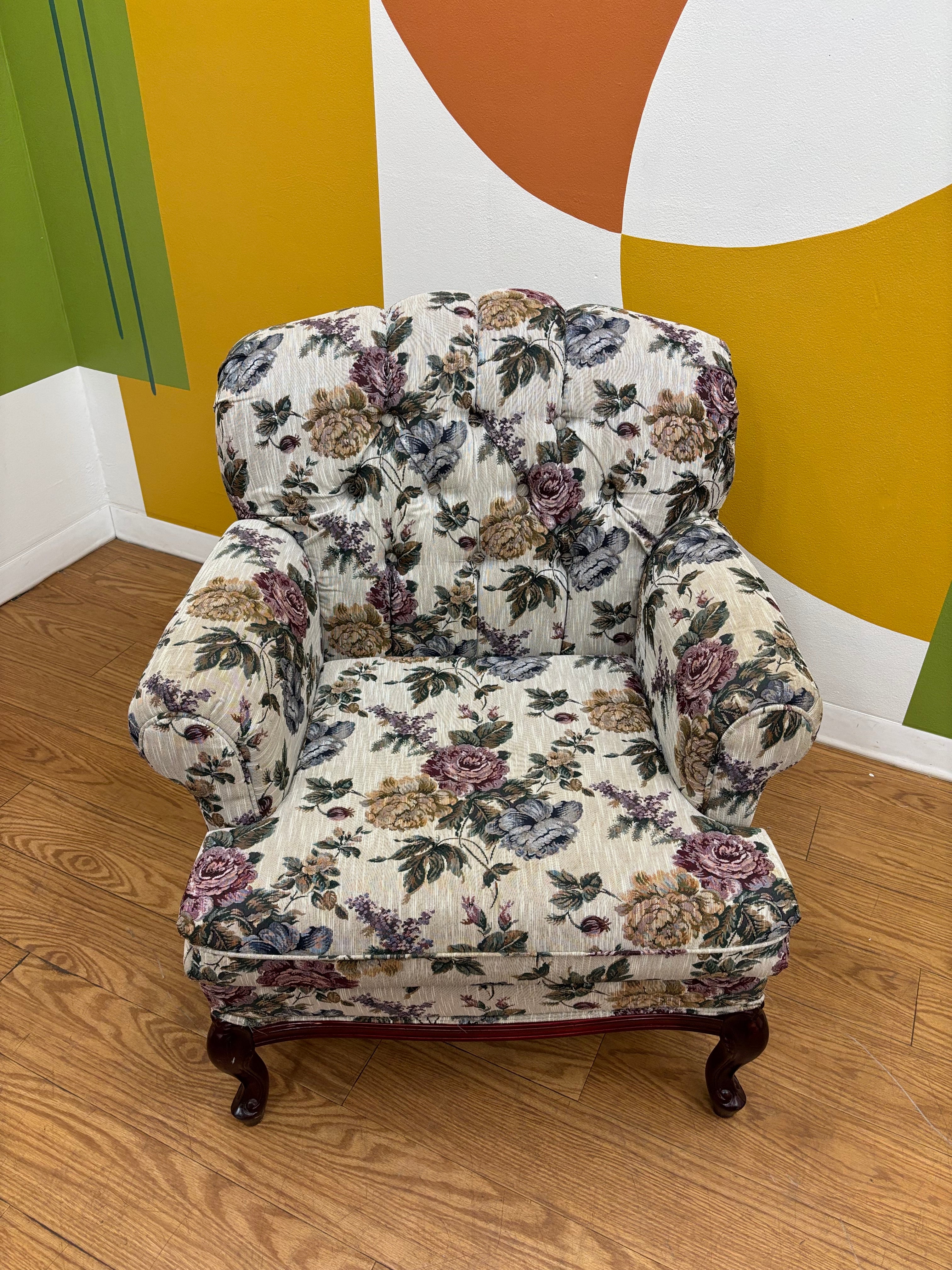 Floral Accent Armchair