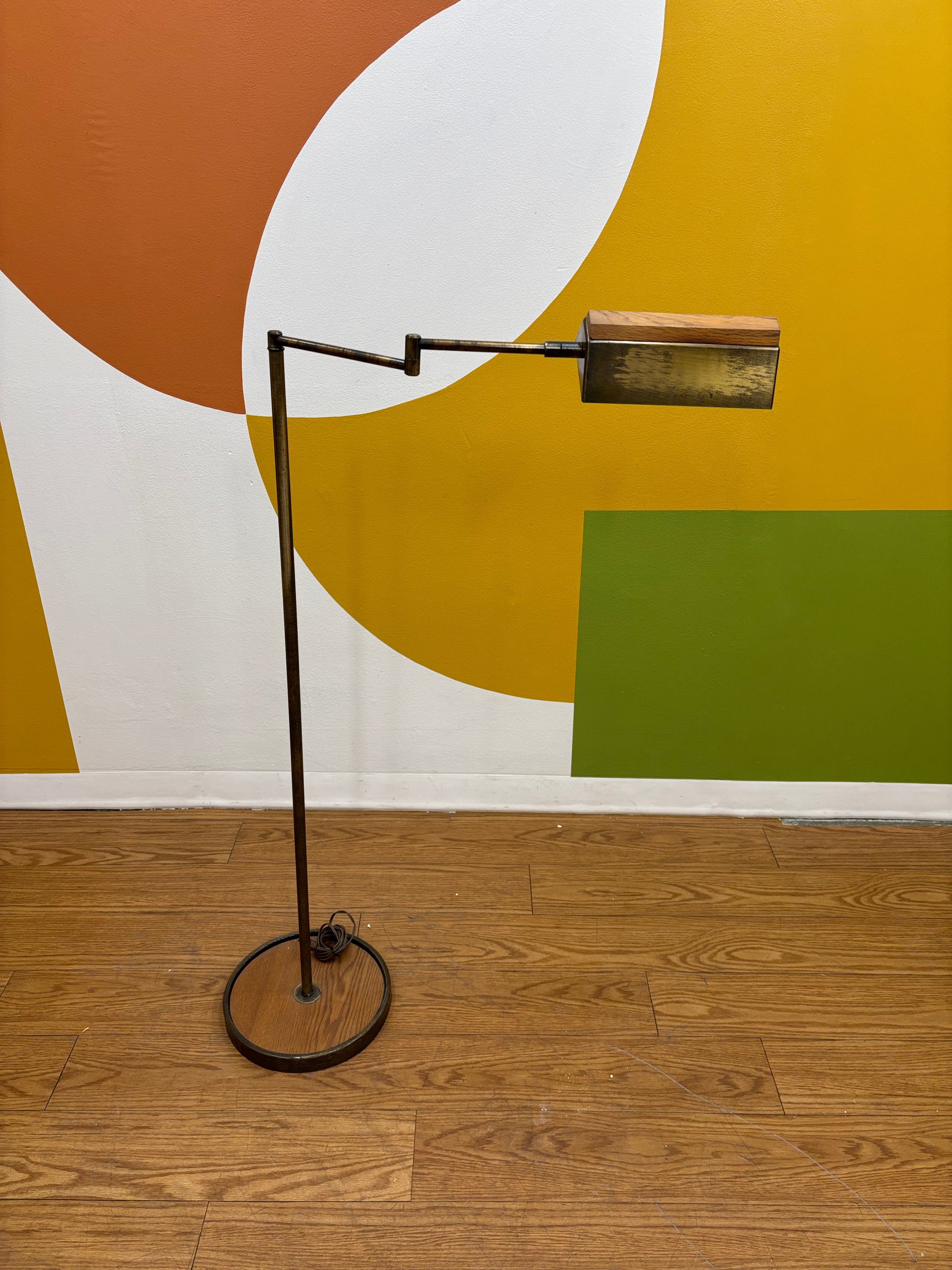 Wood & Metal Floor Lamp