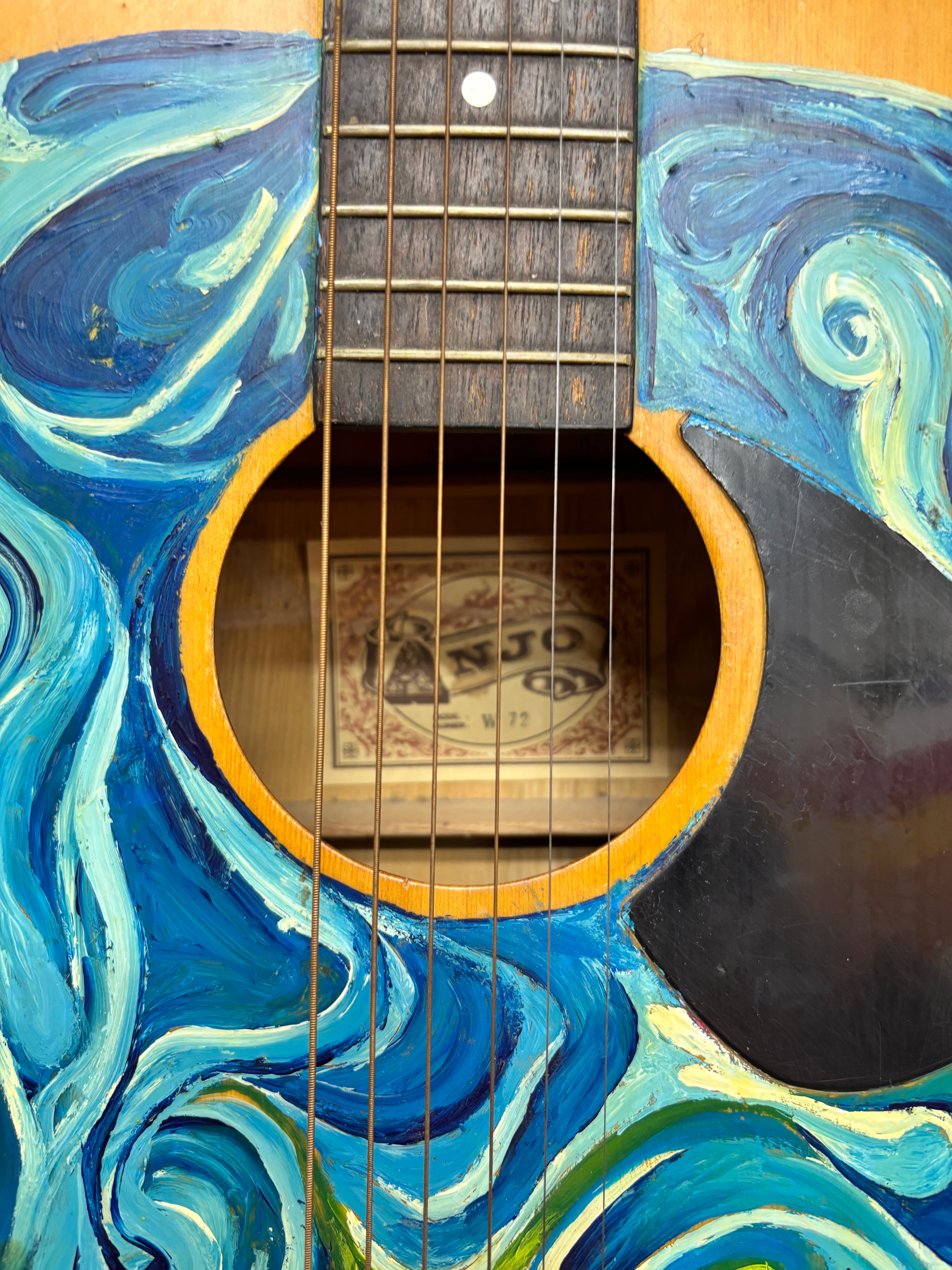 Hand-Painted Anjo Acoustic Guitar