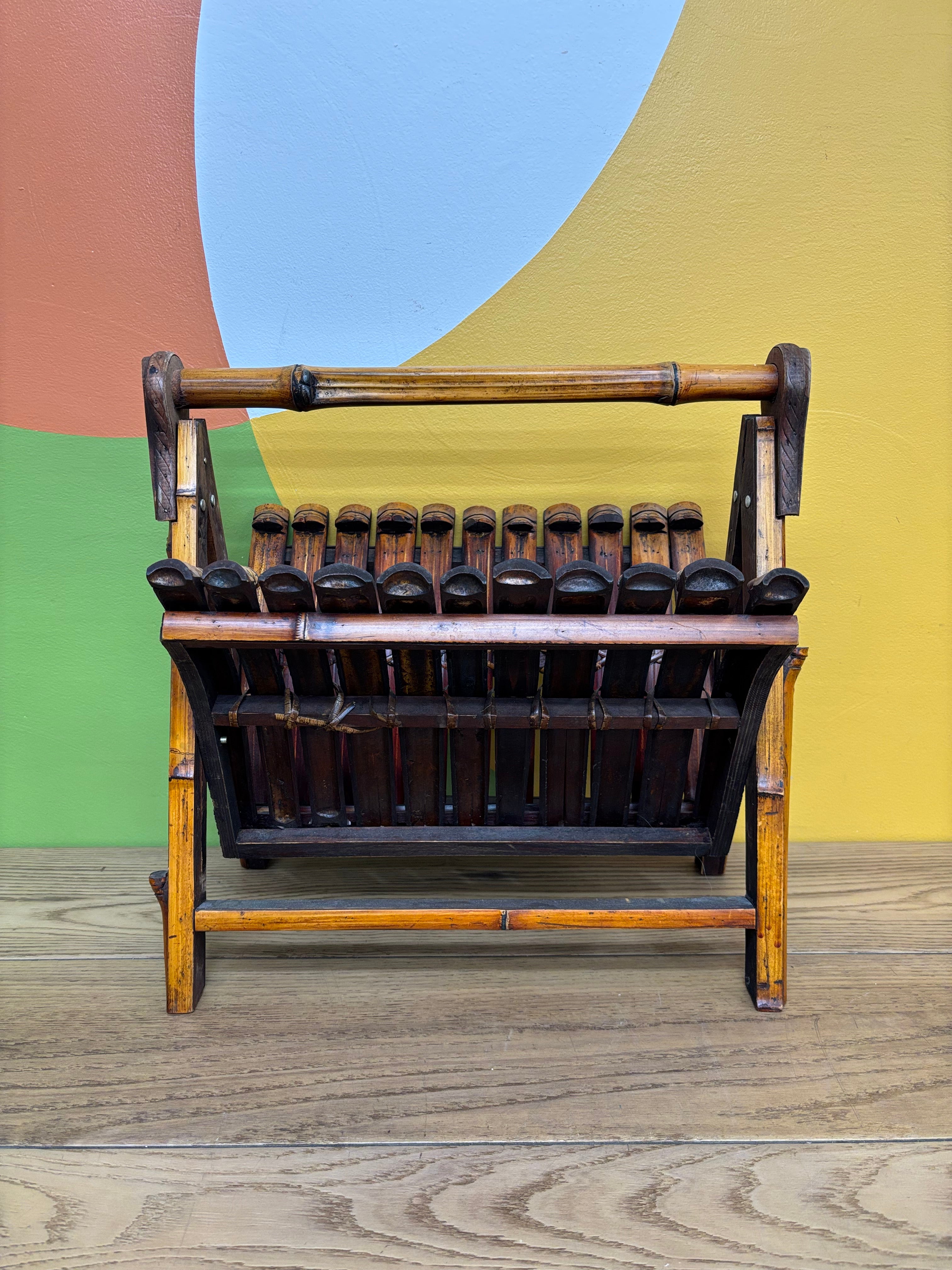Bamboo Magazine Rack