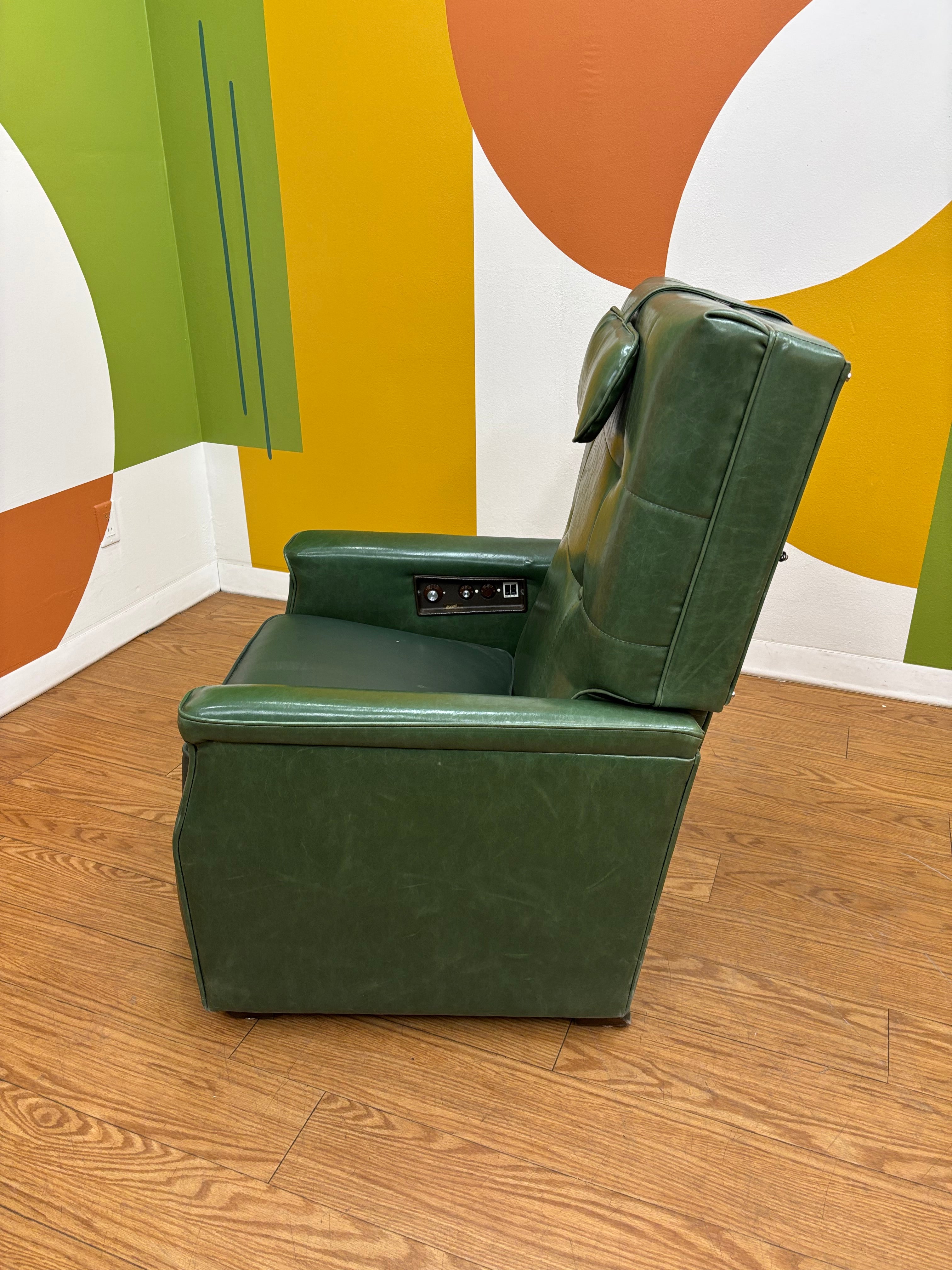 Green Pleather Recliner