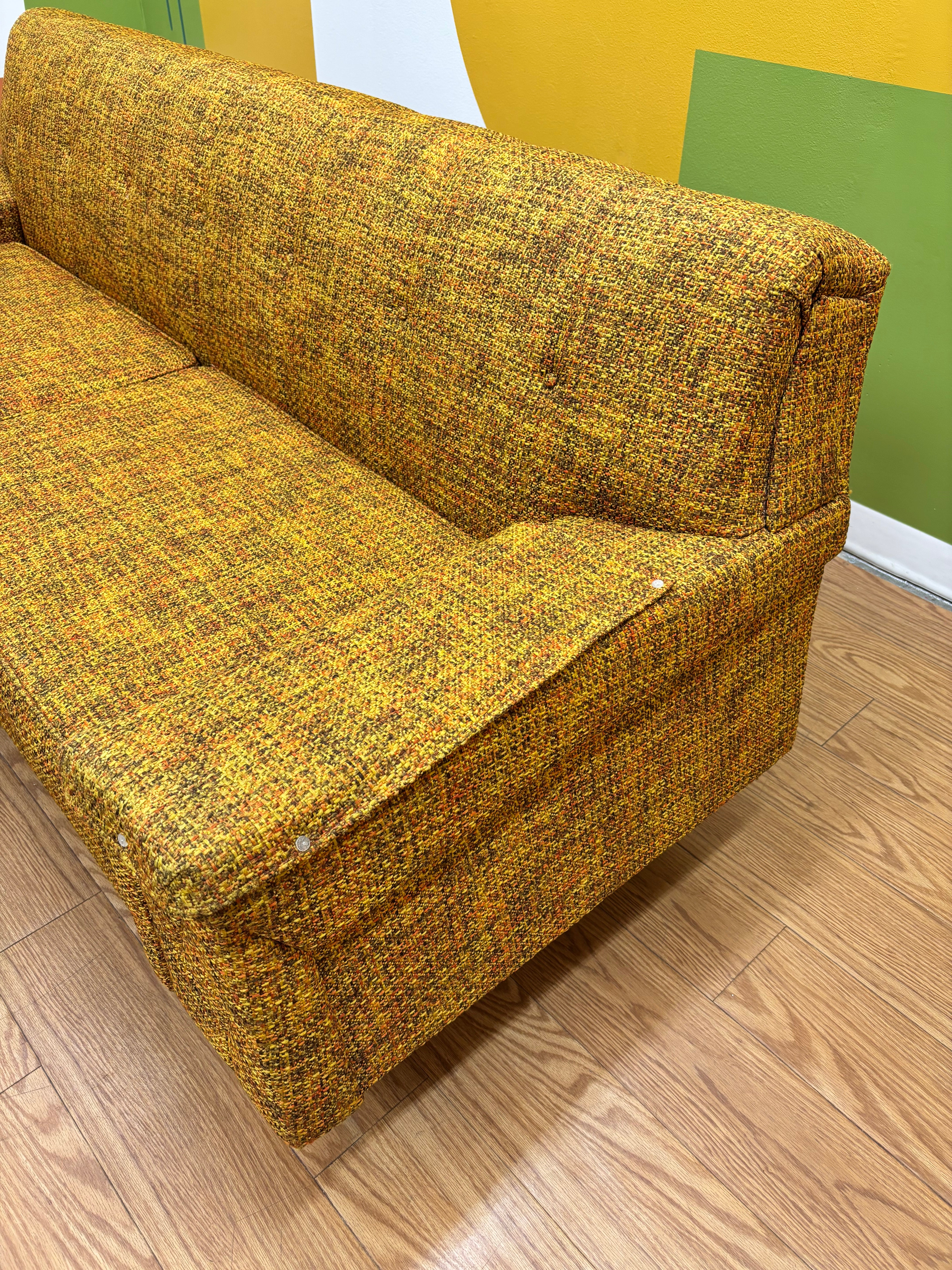 Yellow Tweed Sofa