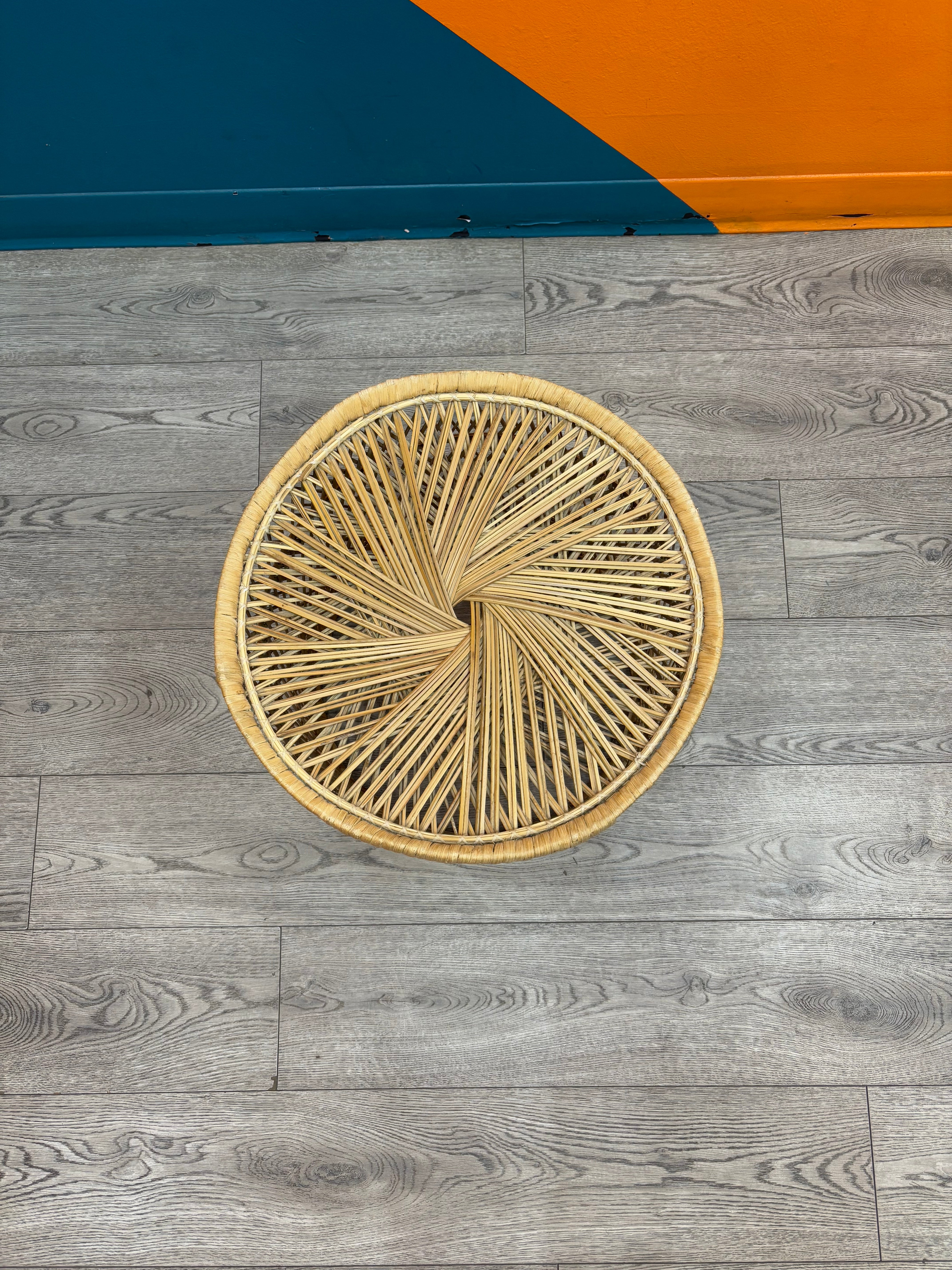 Large Wicker Side Table