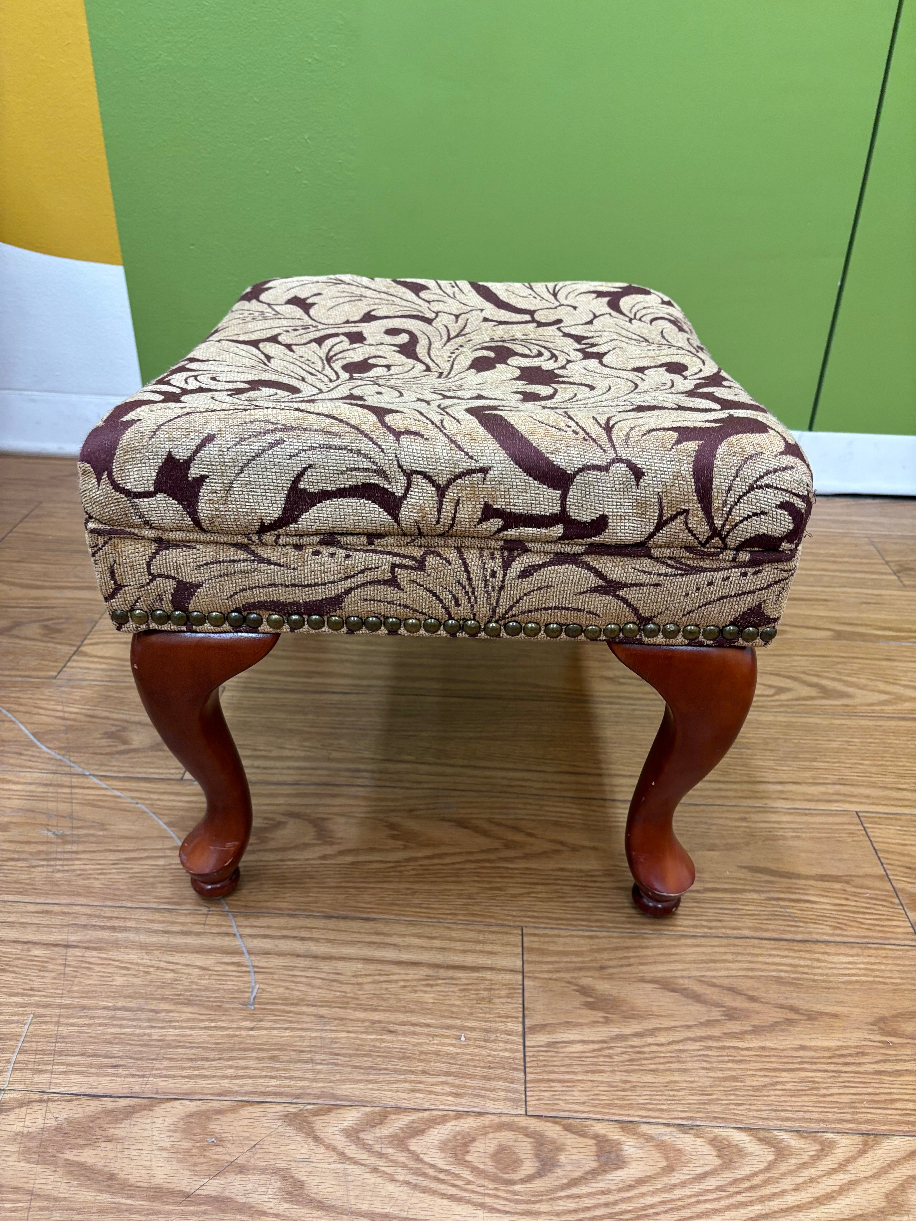 Patterned Armchair & Ottoman