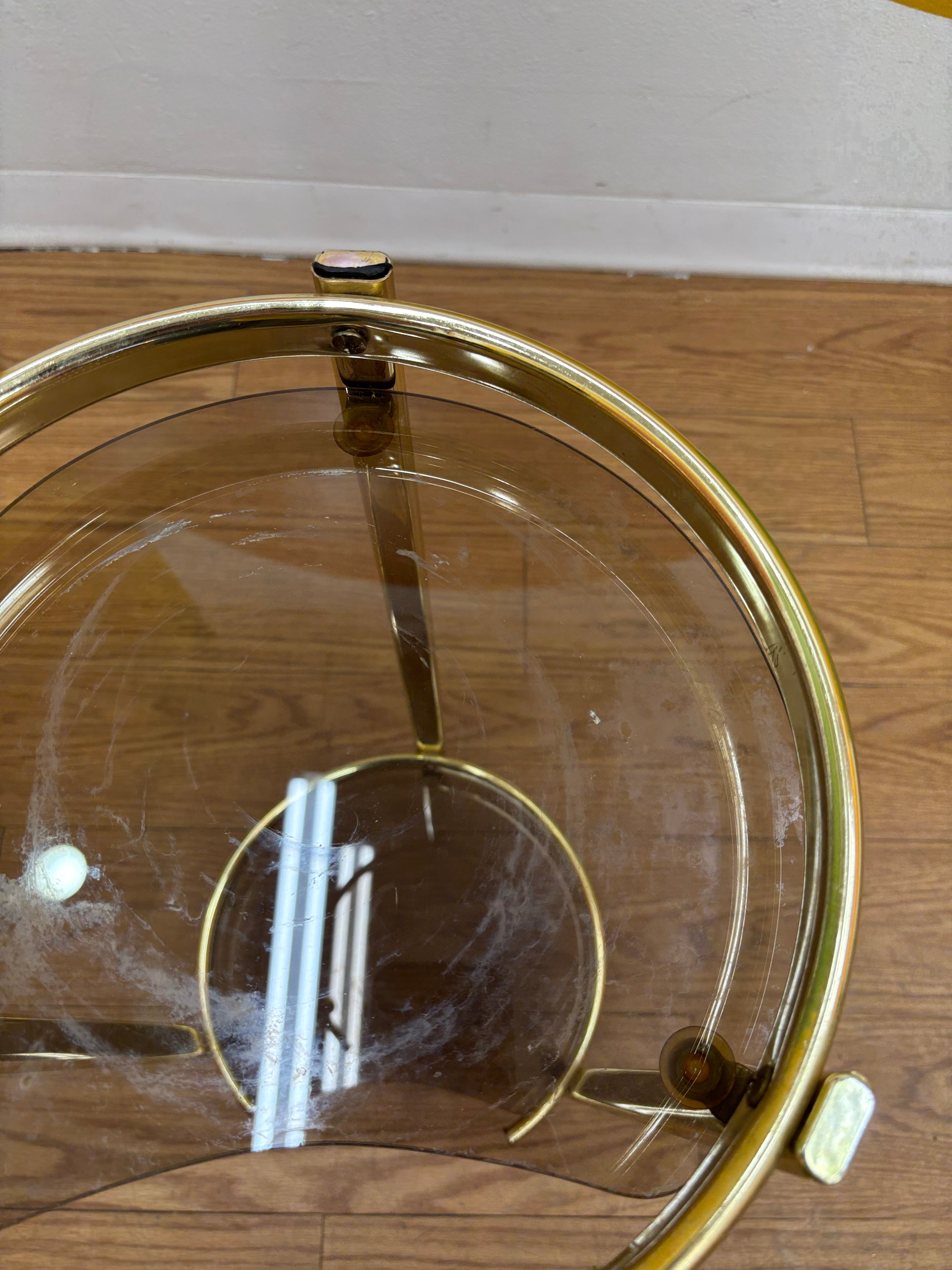 Two Tier Metal & Glass Table