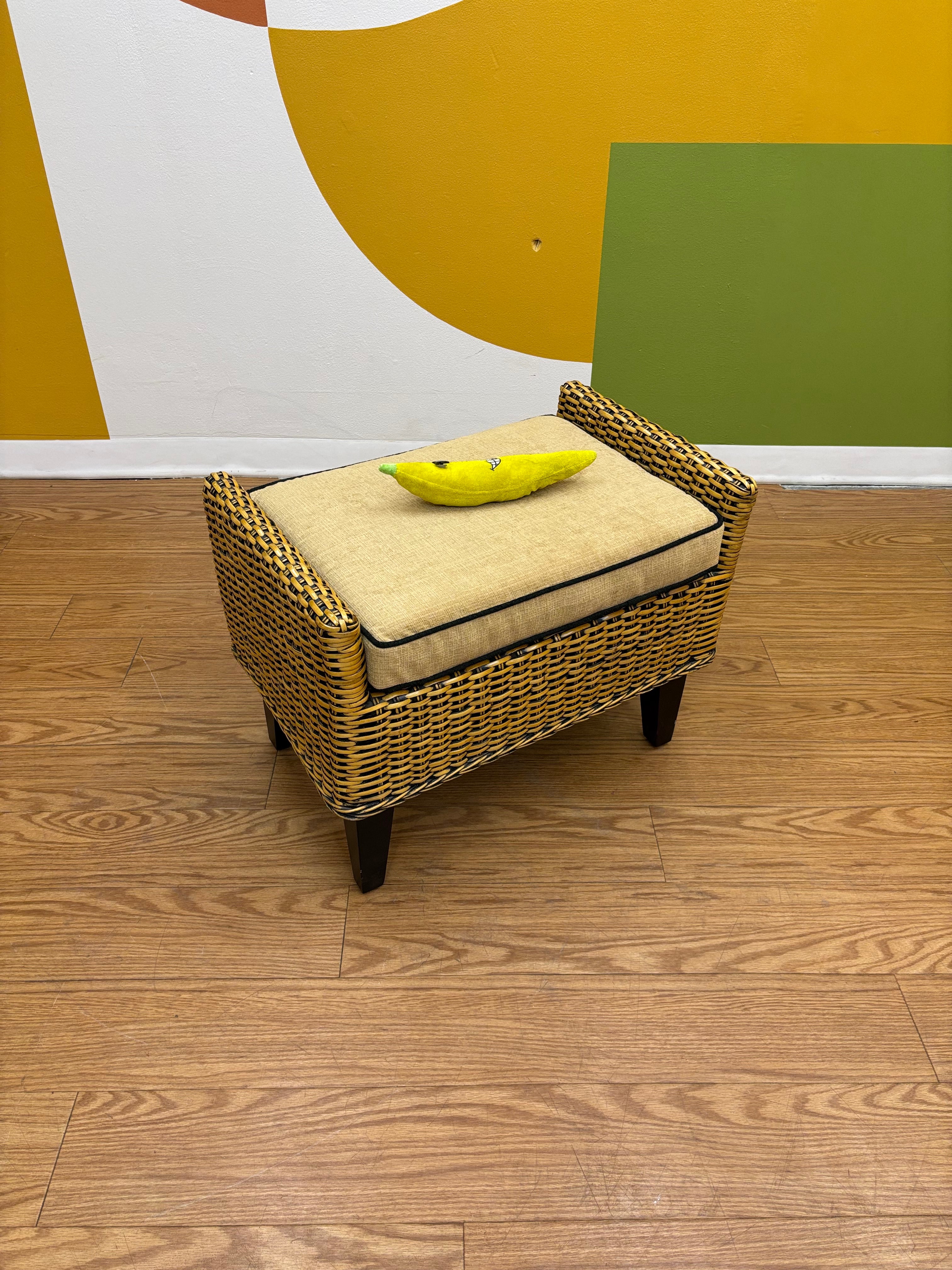 Wicker Ottoman