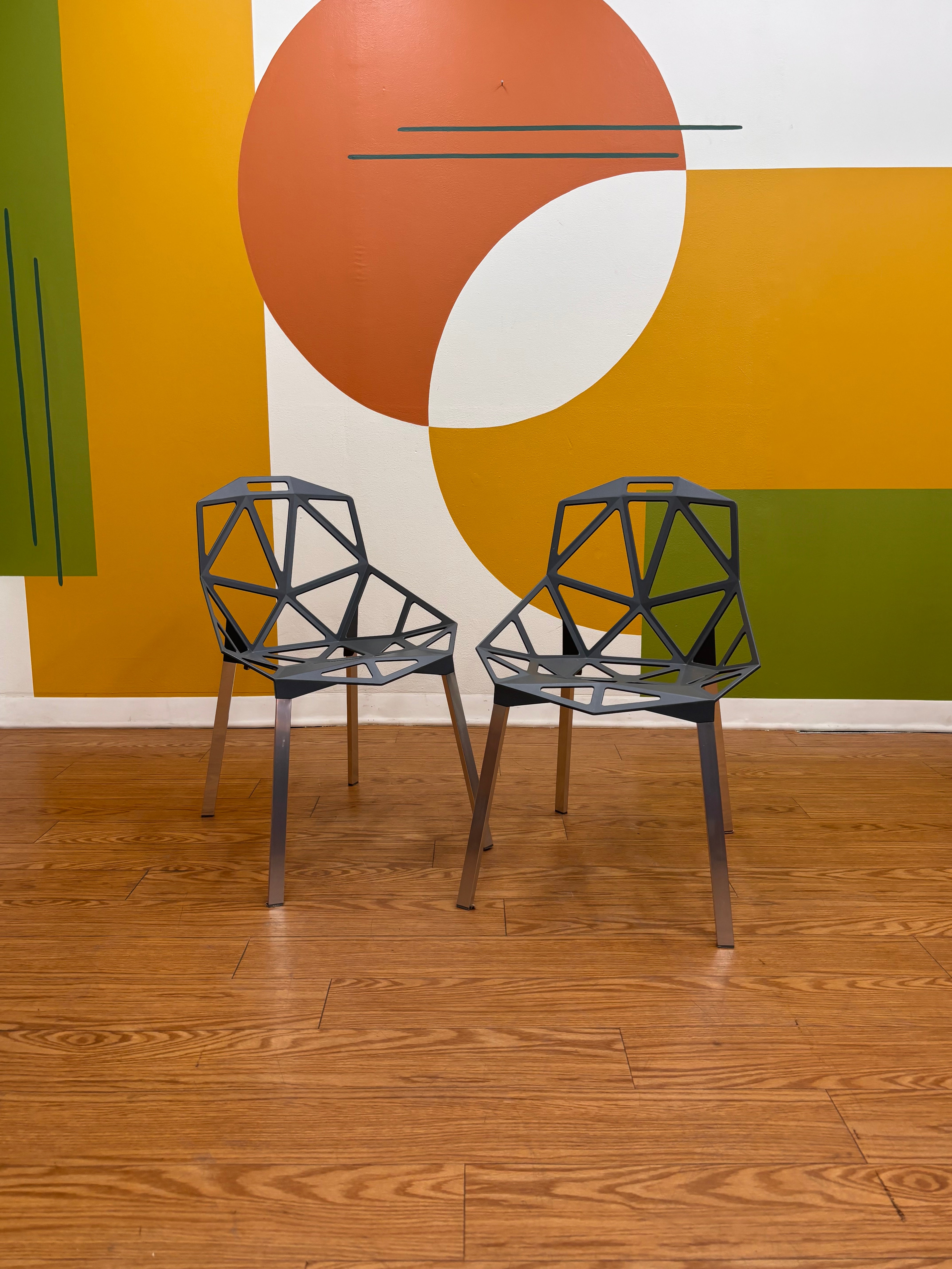Set of 2 Geometric Chairs