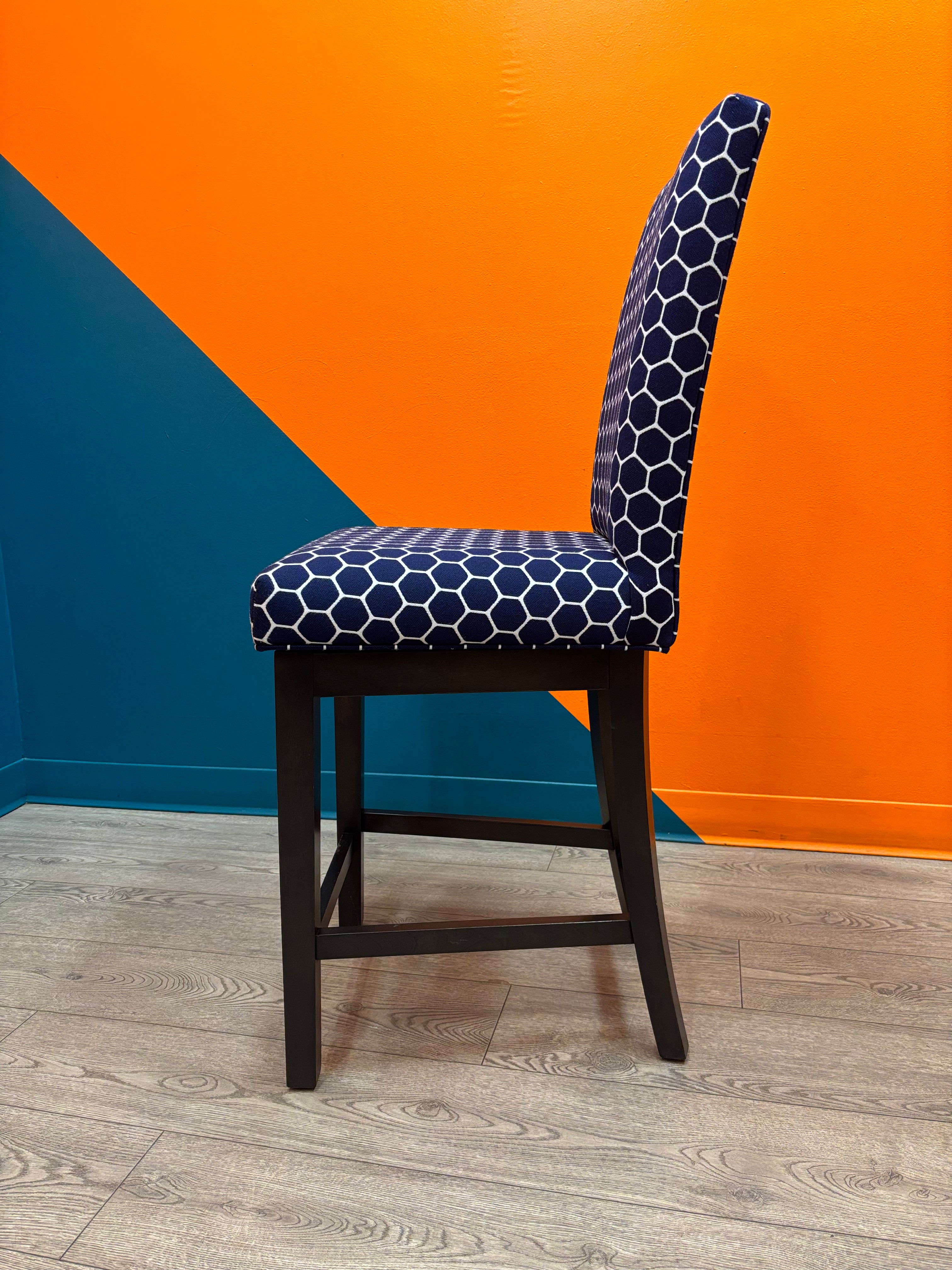 Rotating Blue Dining Room Chair