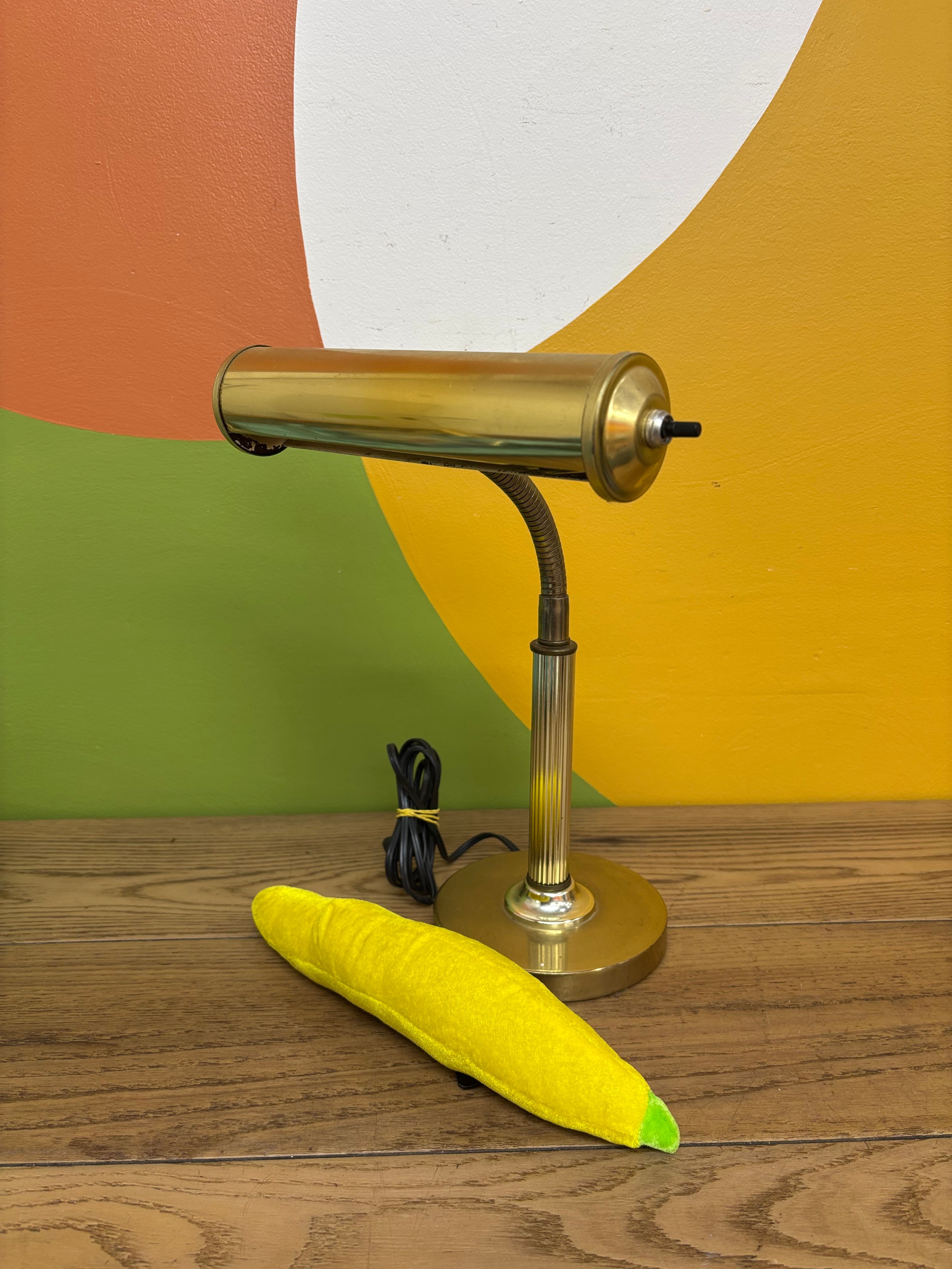Gold Gooseneck Table Lamp