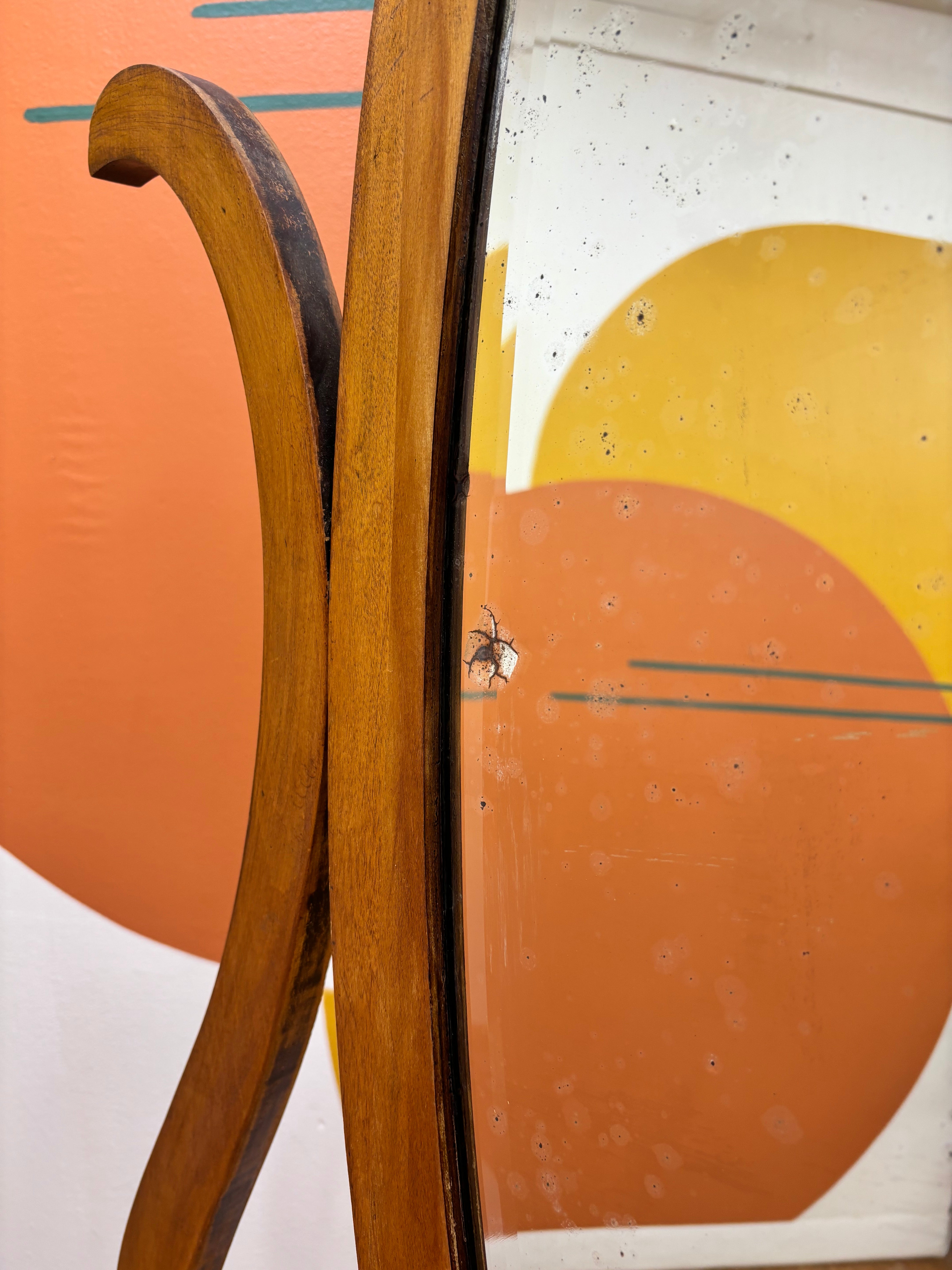 Wood Dresser with Mirror