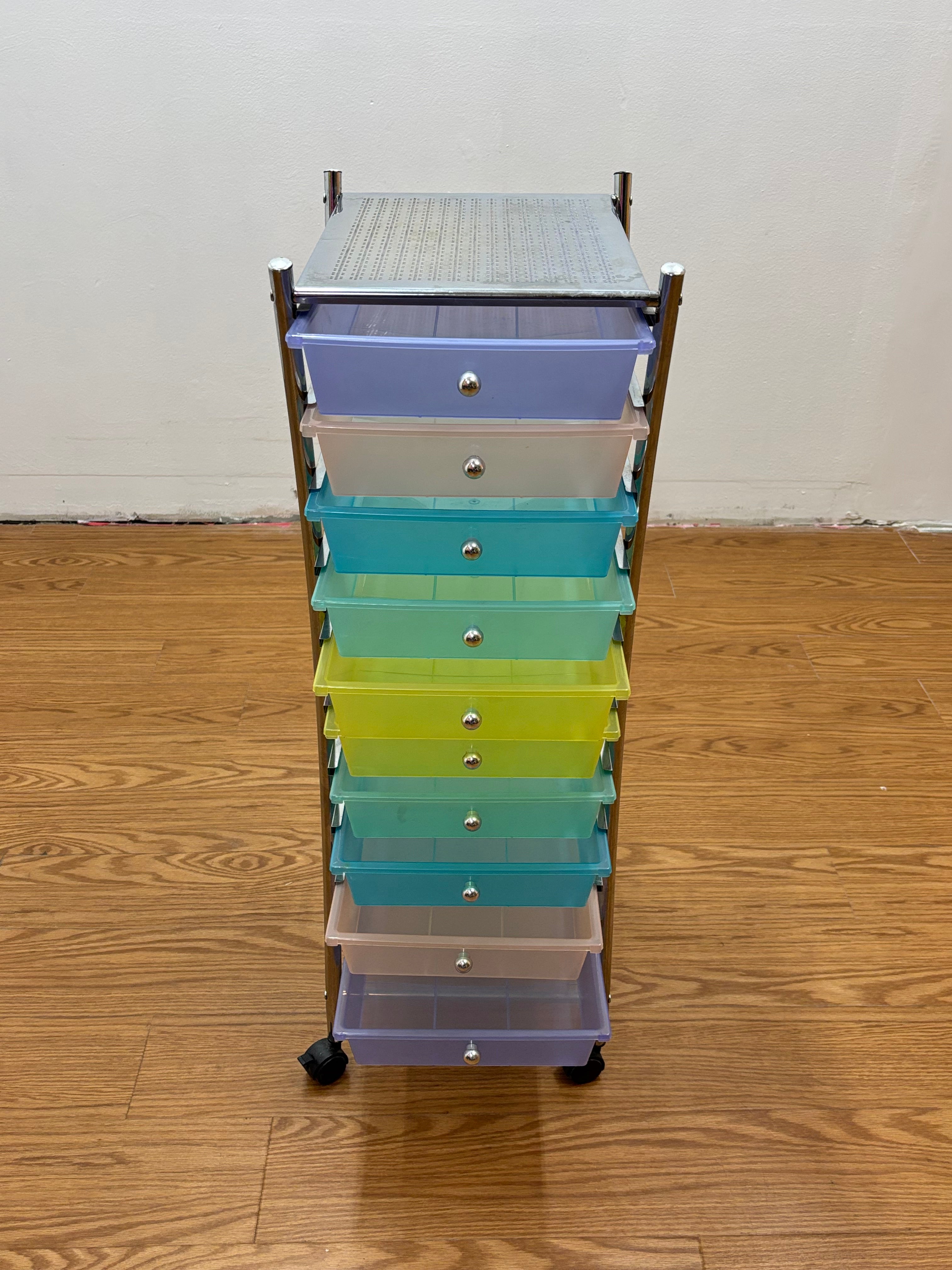 10 Drawer Rolling Cart