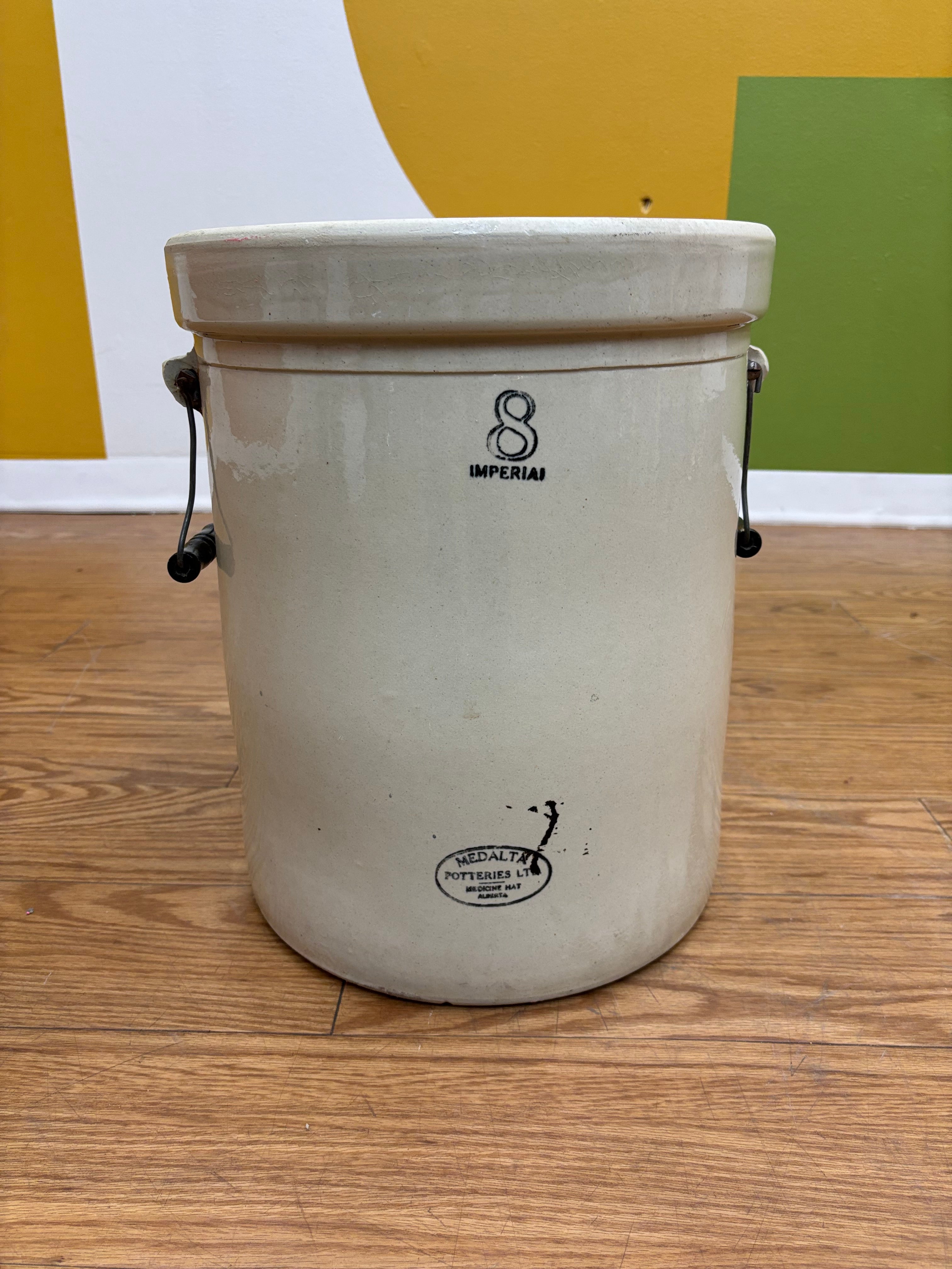 Medalta 8 Gallon Pottery Crock