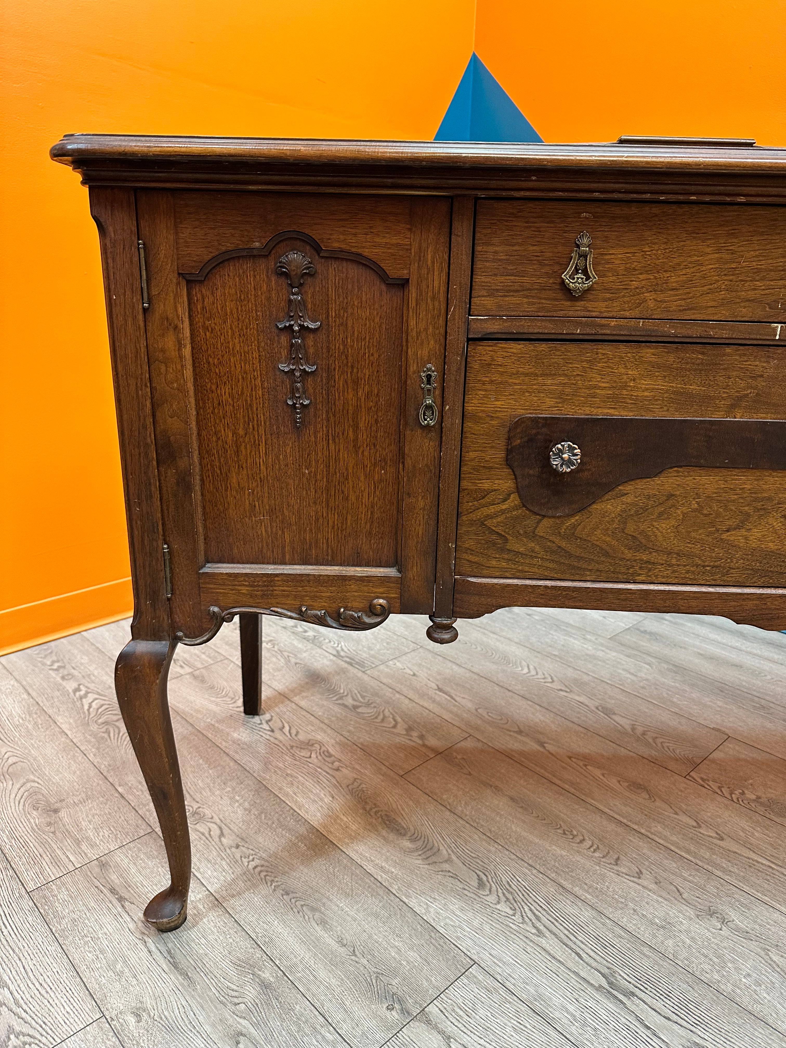 Dark Brown Wooden Dresser