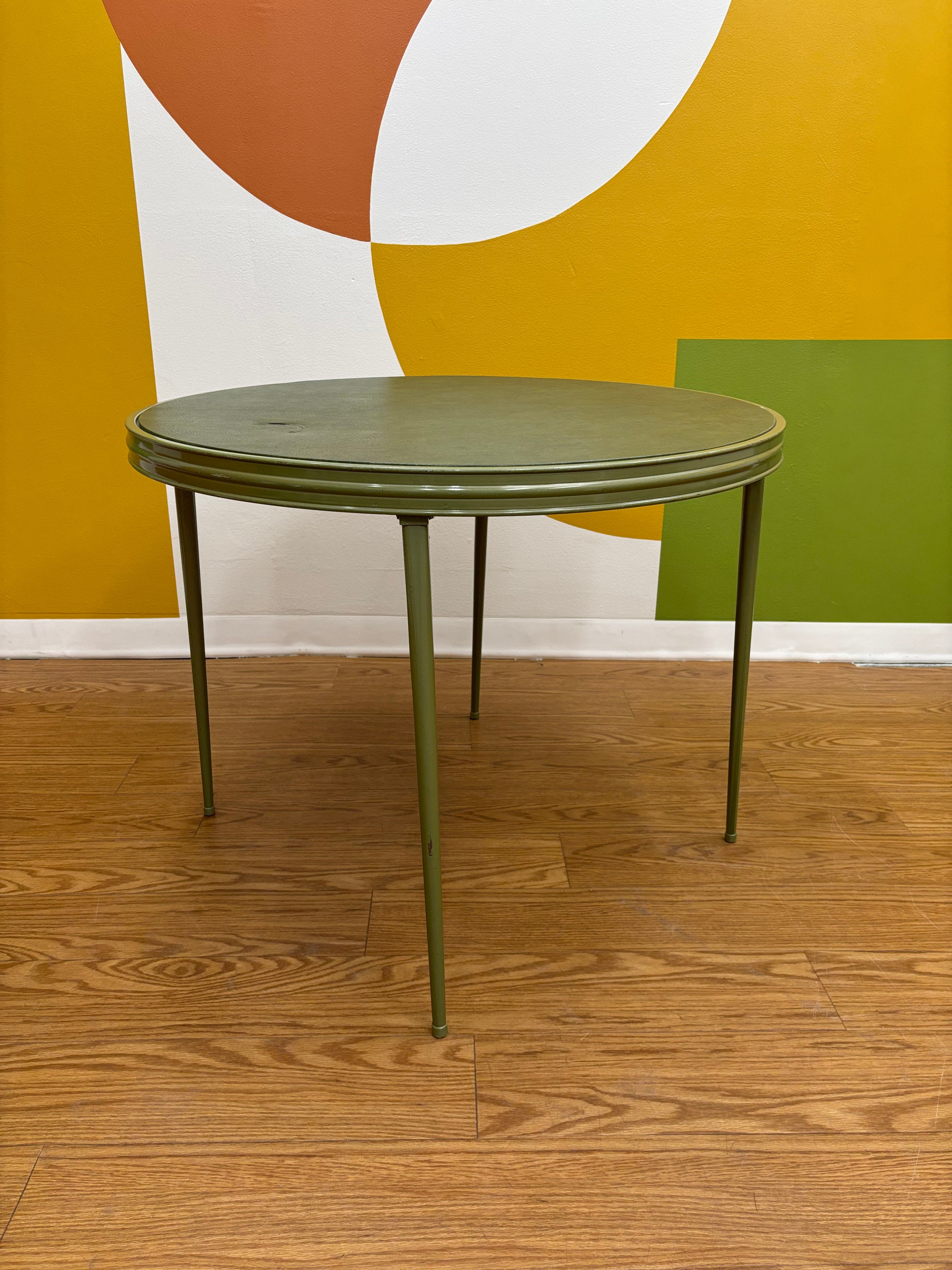 Green Folding Card Table
