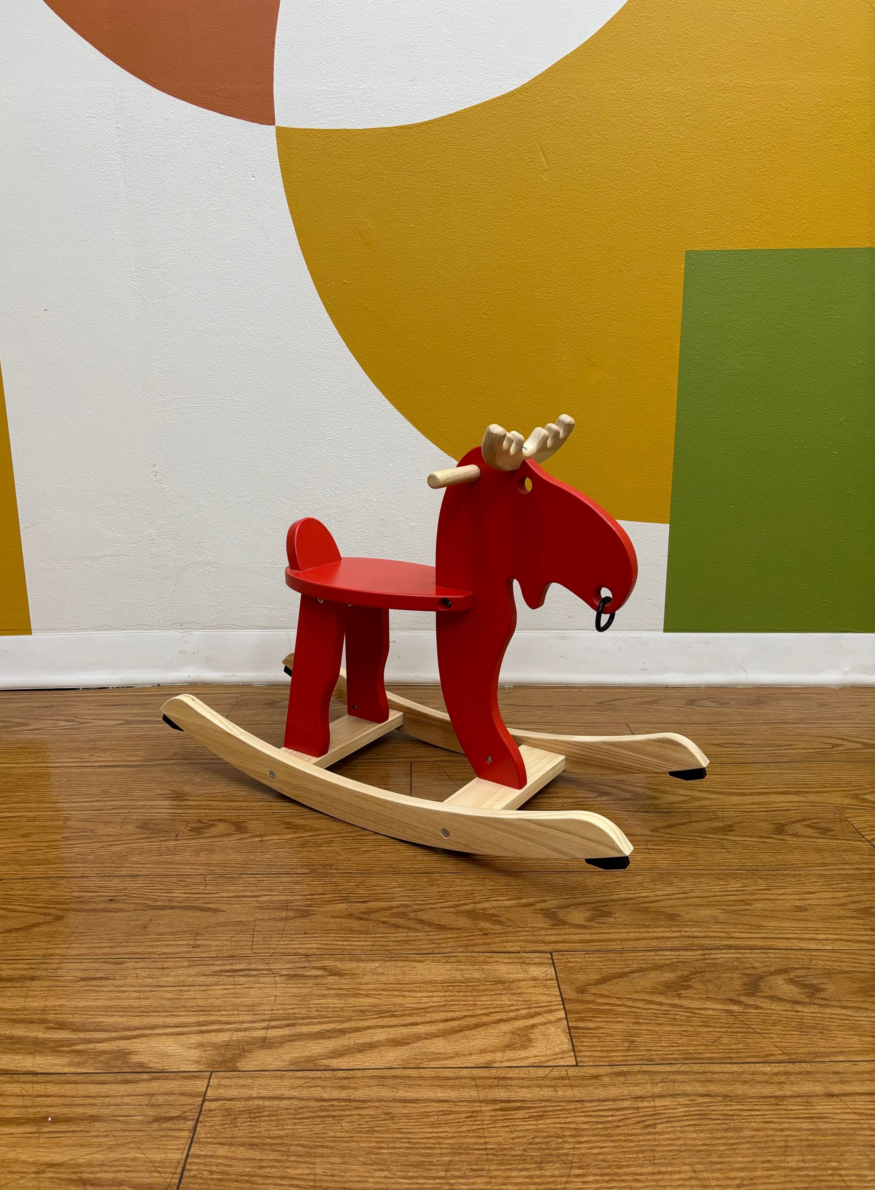 Small Red Rocking Moose