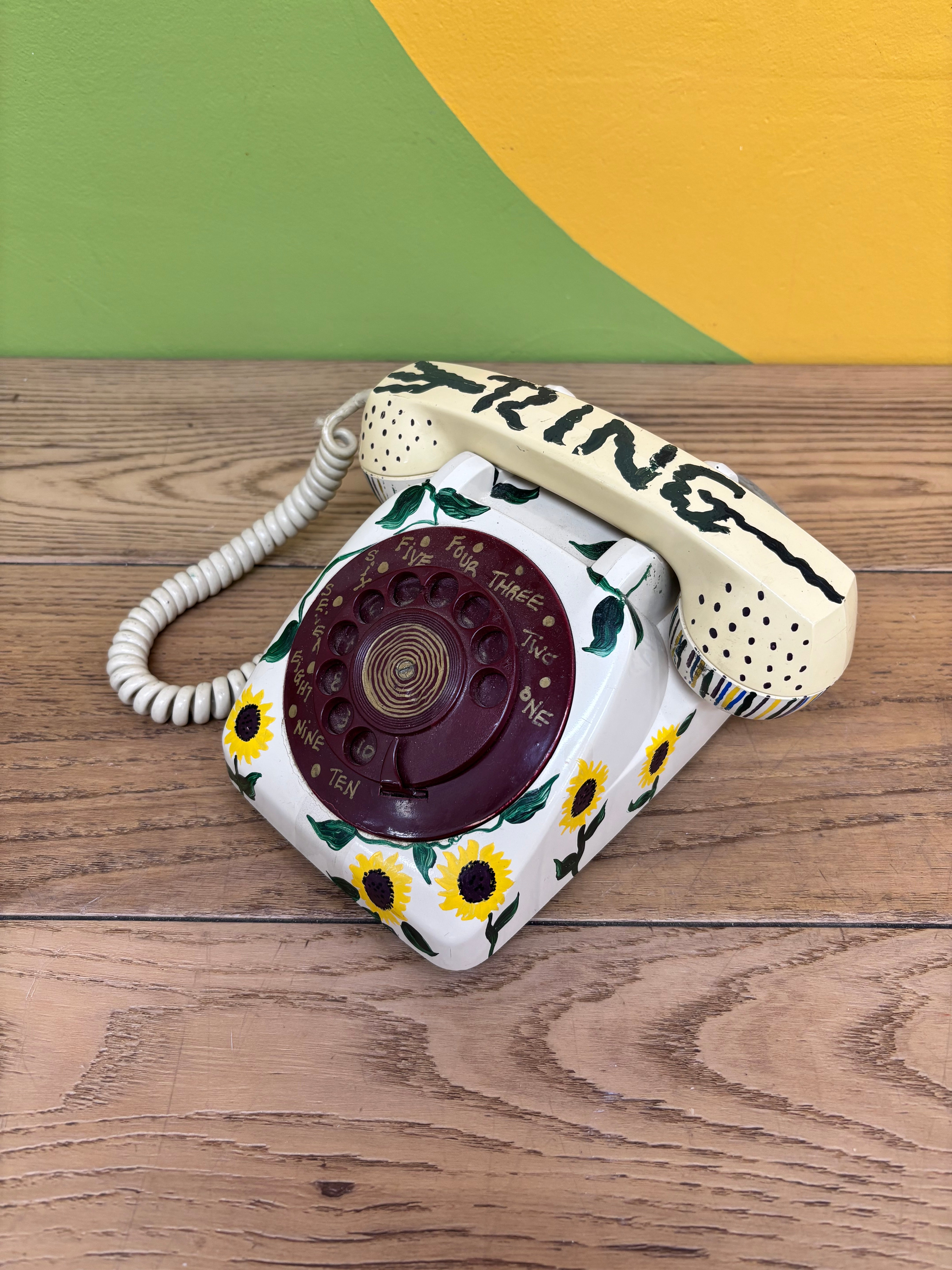 Painted Rotary Phone