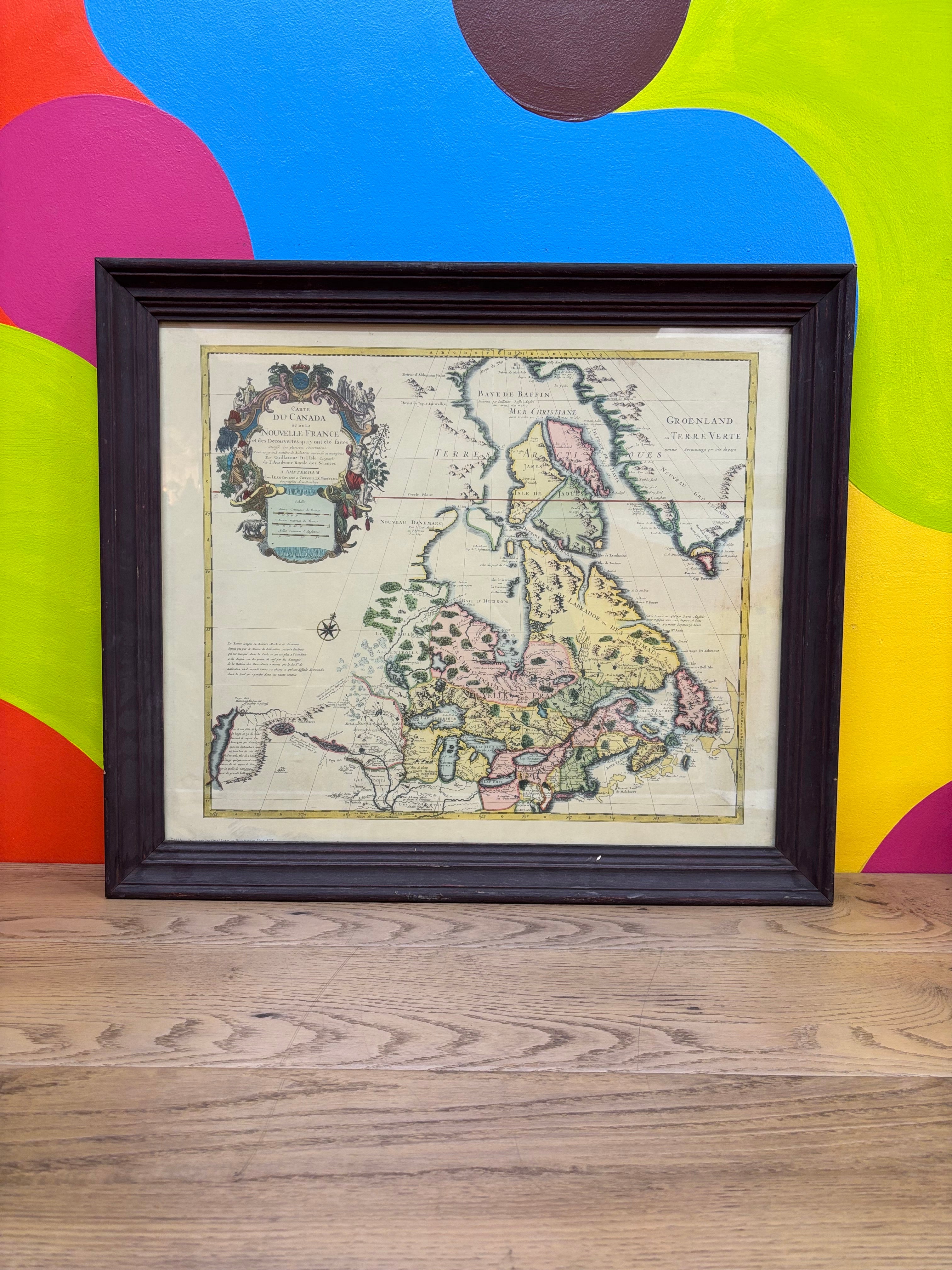 Framed Map of Canada