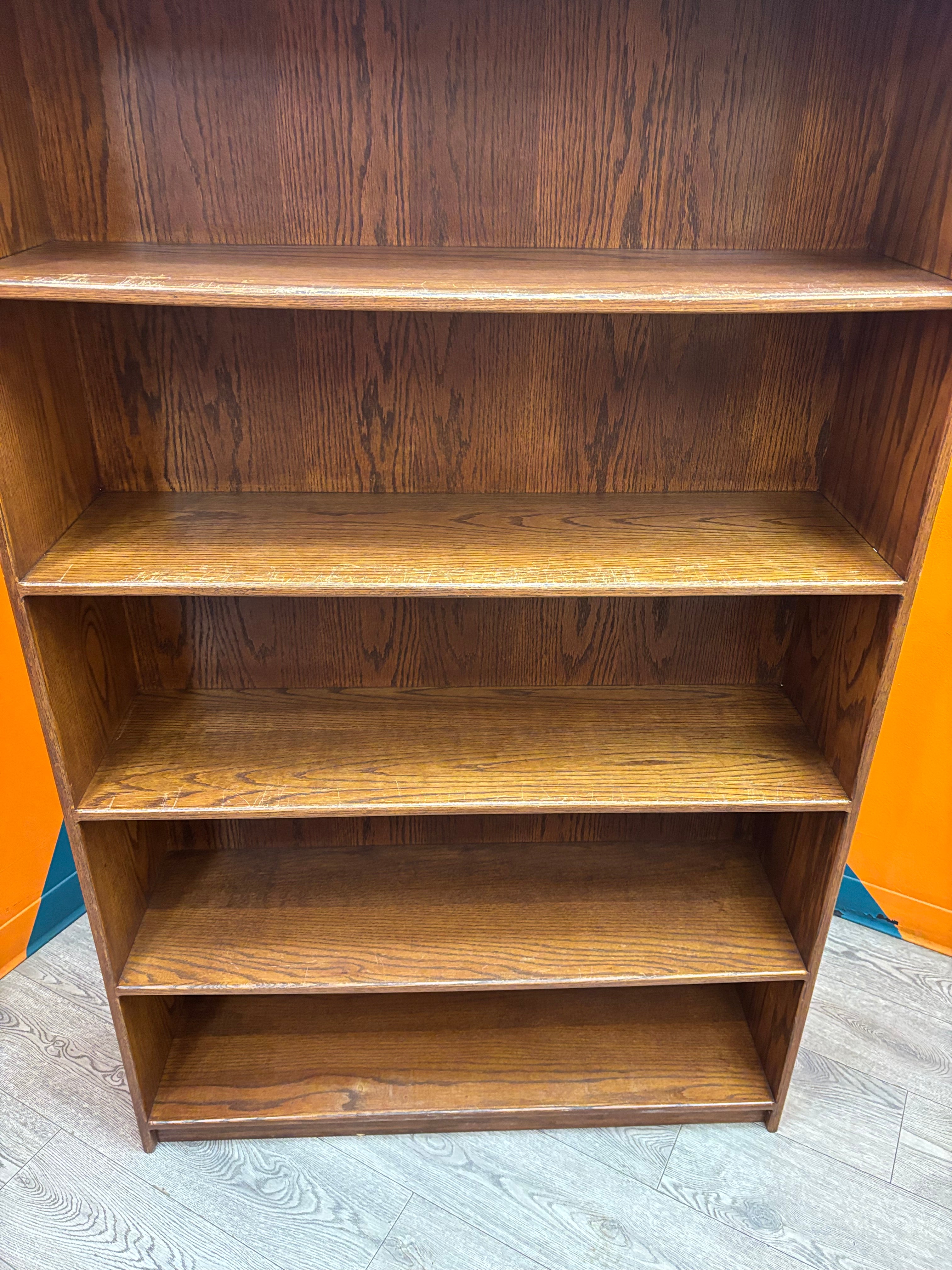 Wood 6 Tier Bookshelf