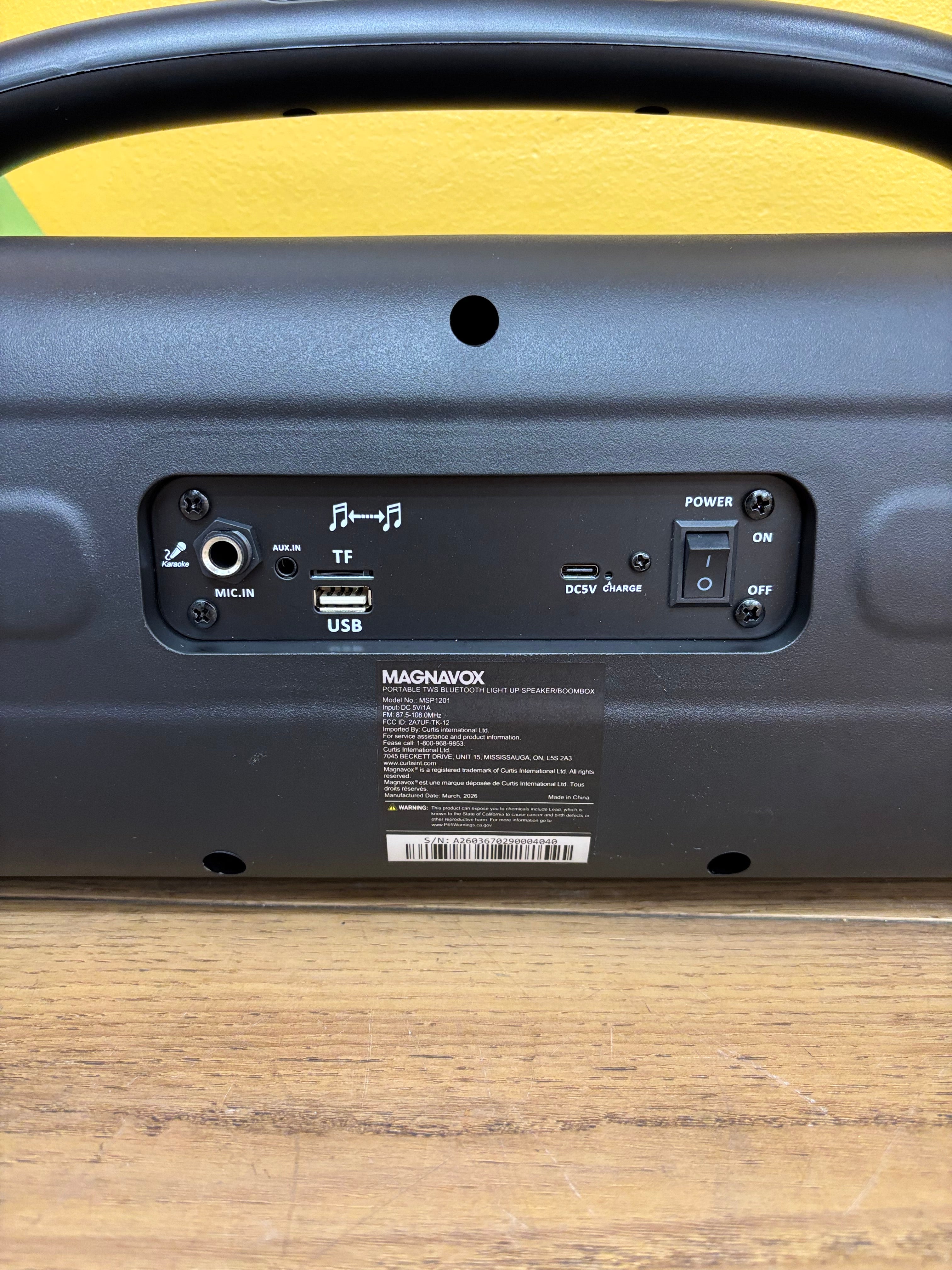 Magnavox Portable Bluetooth Boombox