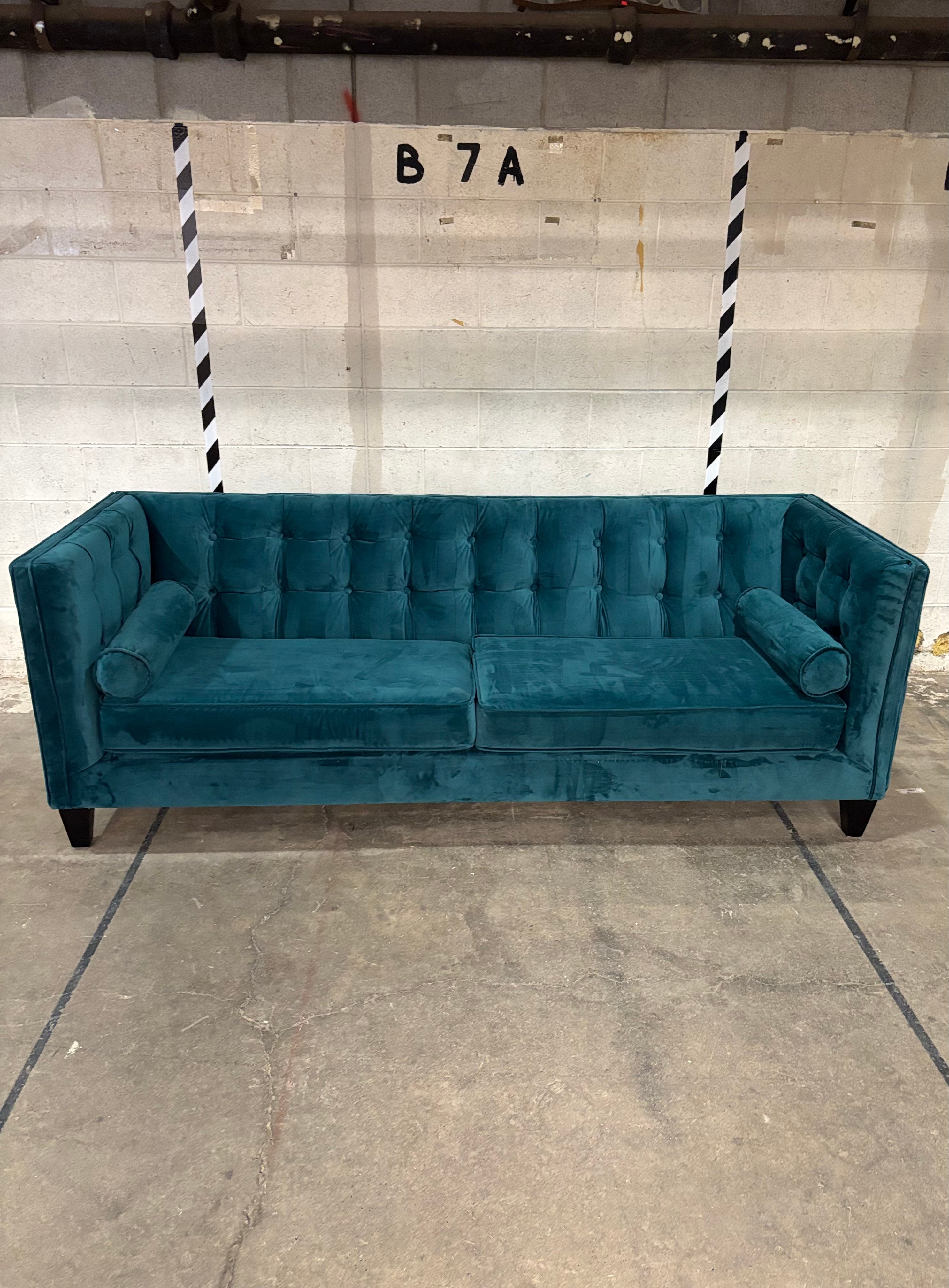 Blue Velvet Sofa