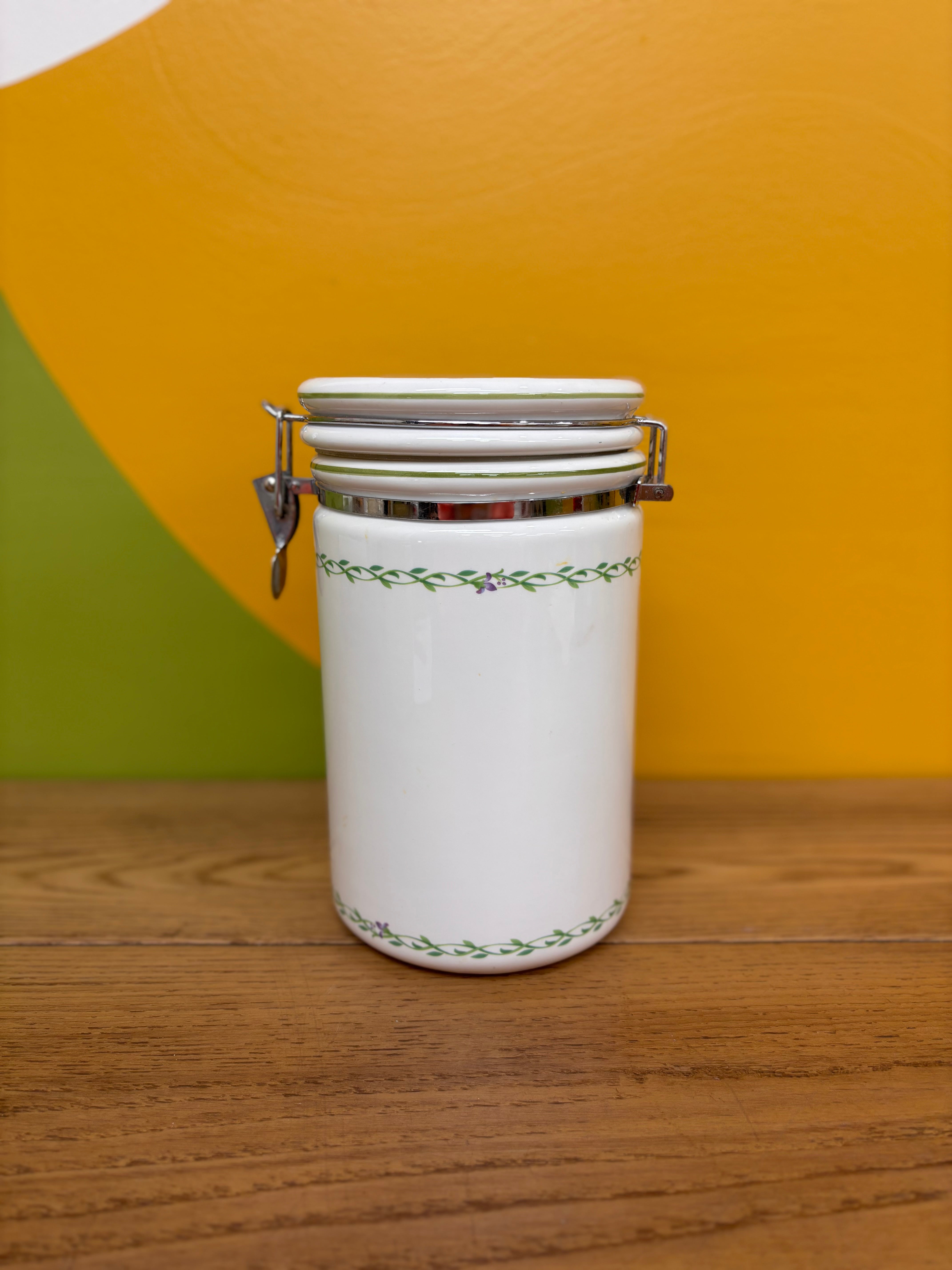 Tall Floral Canister