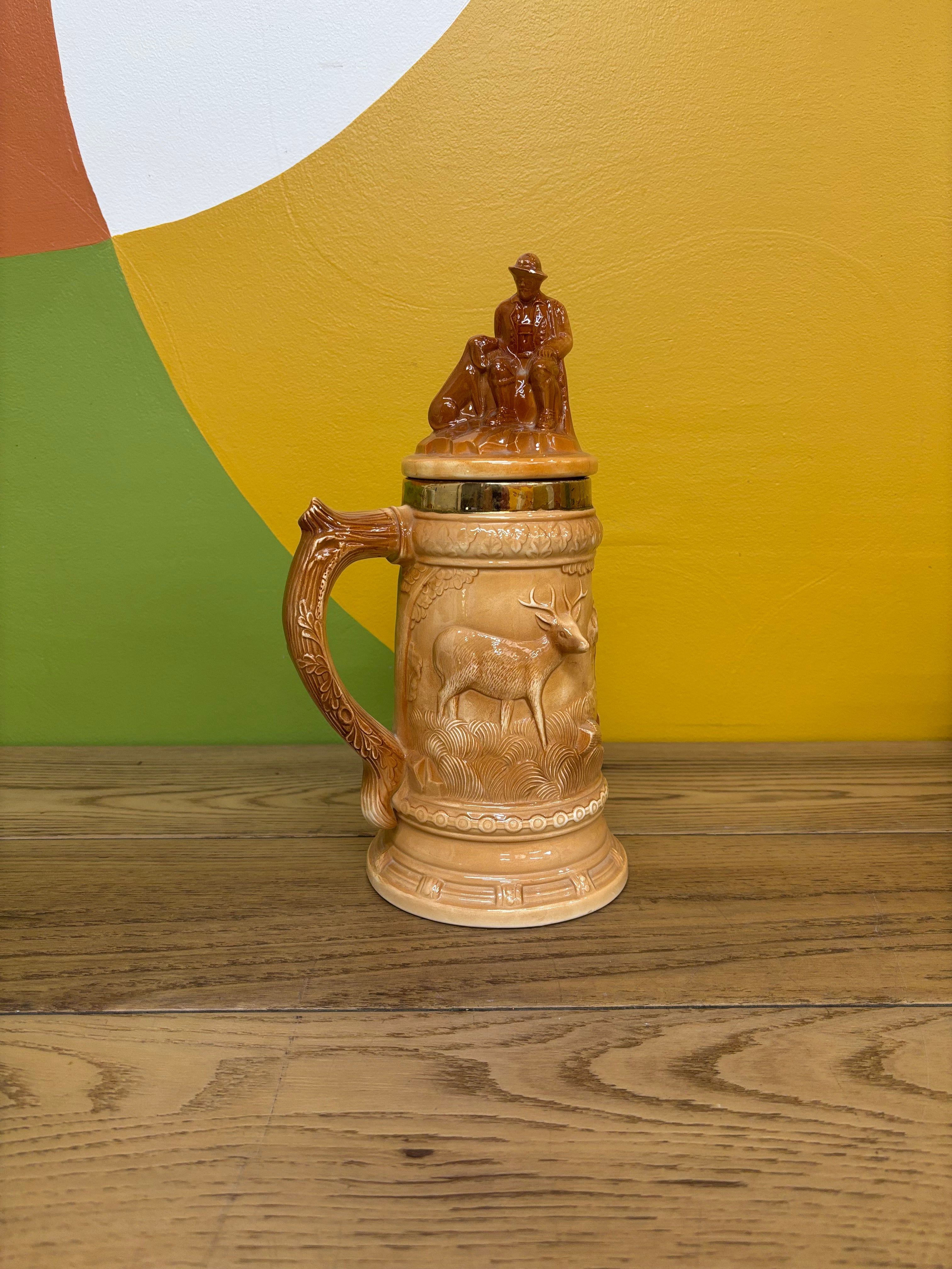 Ceramic Beer Stein with Lid