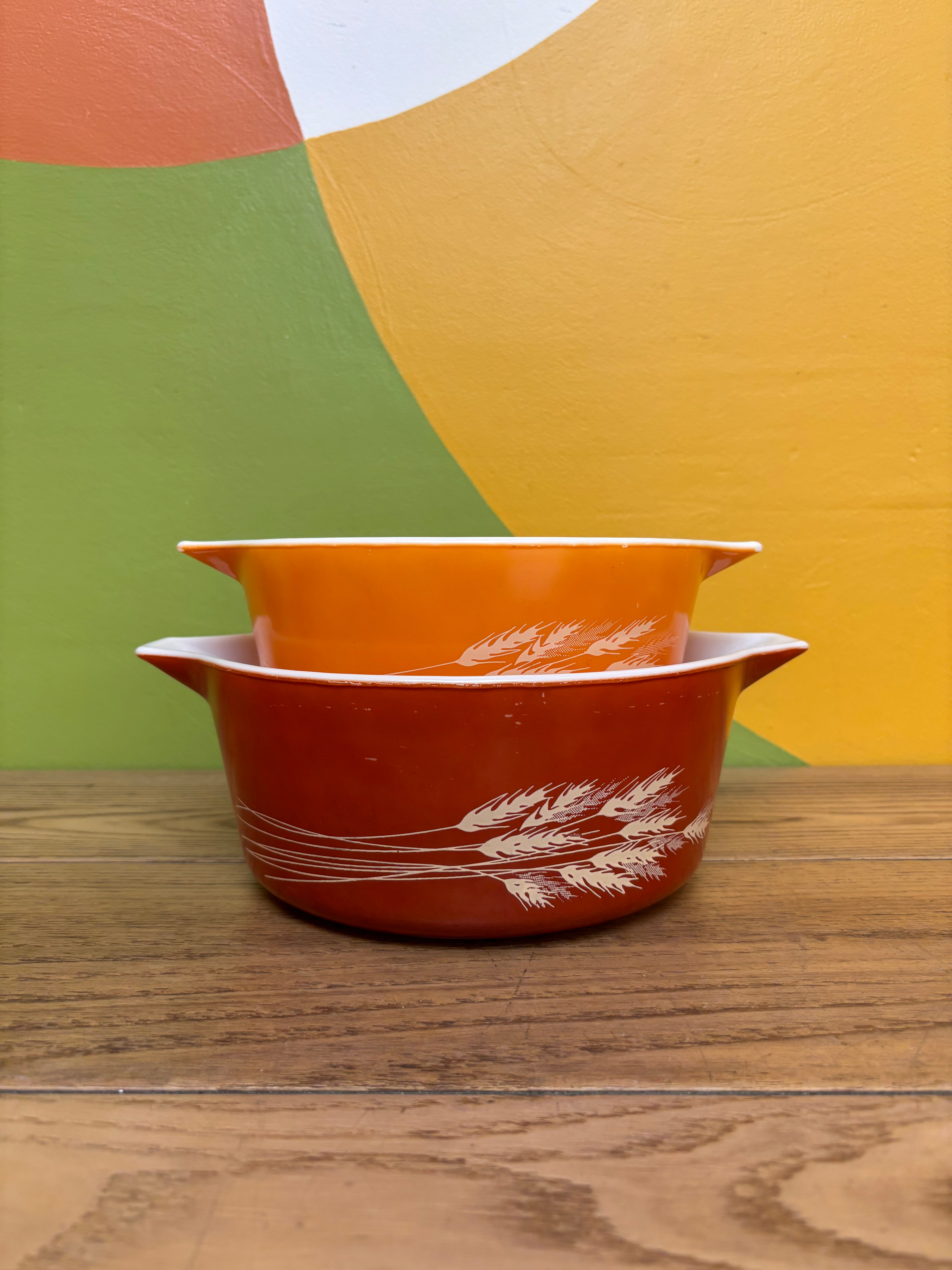 Pyrex Autumn Harvest Casserole Dishes (2)