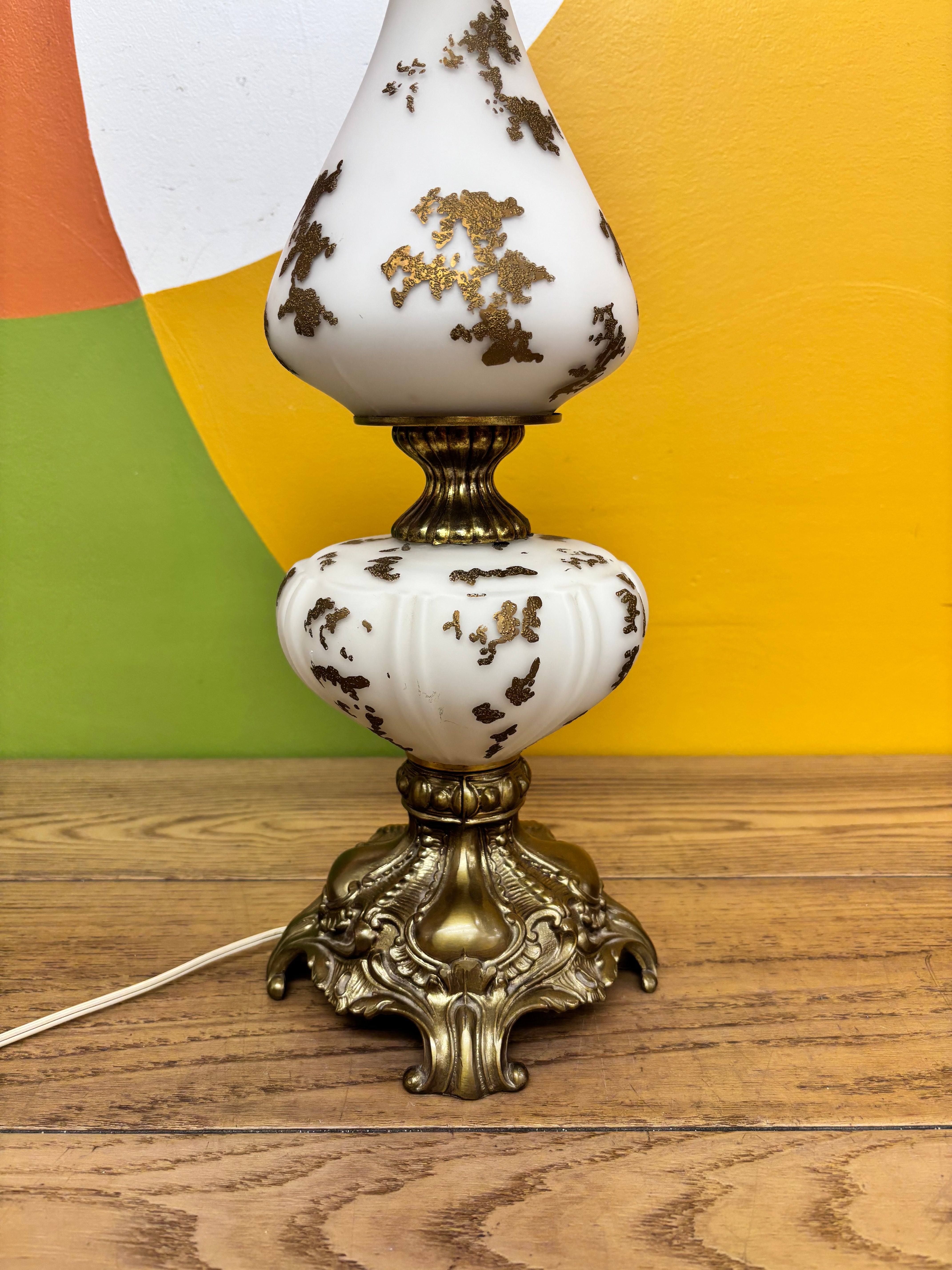 Milk Glass Table Lamp